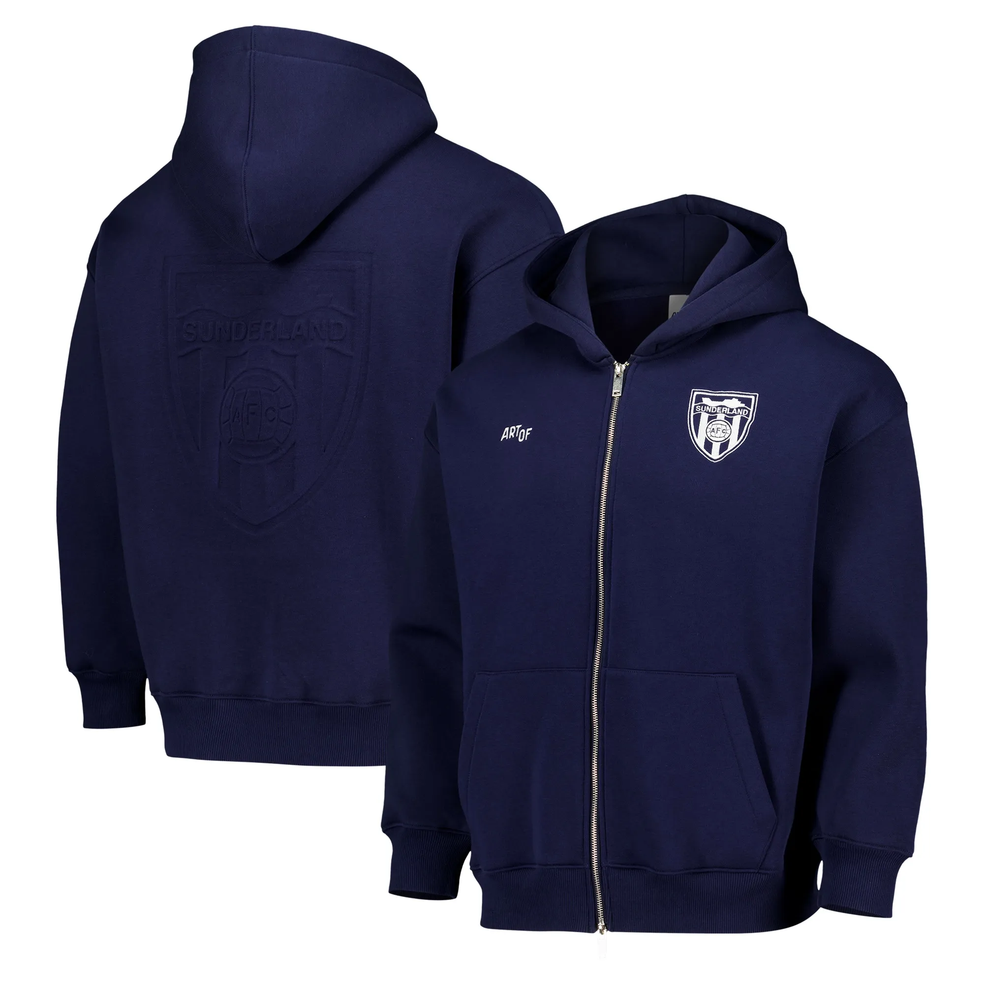 Sunderland x Art of Deboss Zip Through Hoodie - Navy - Unisex