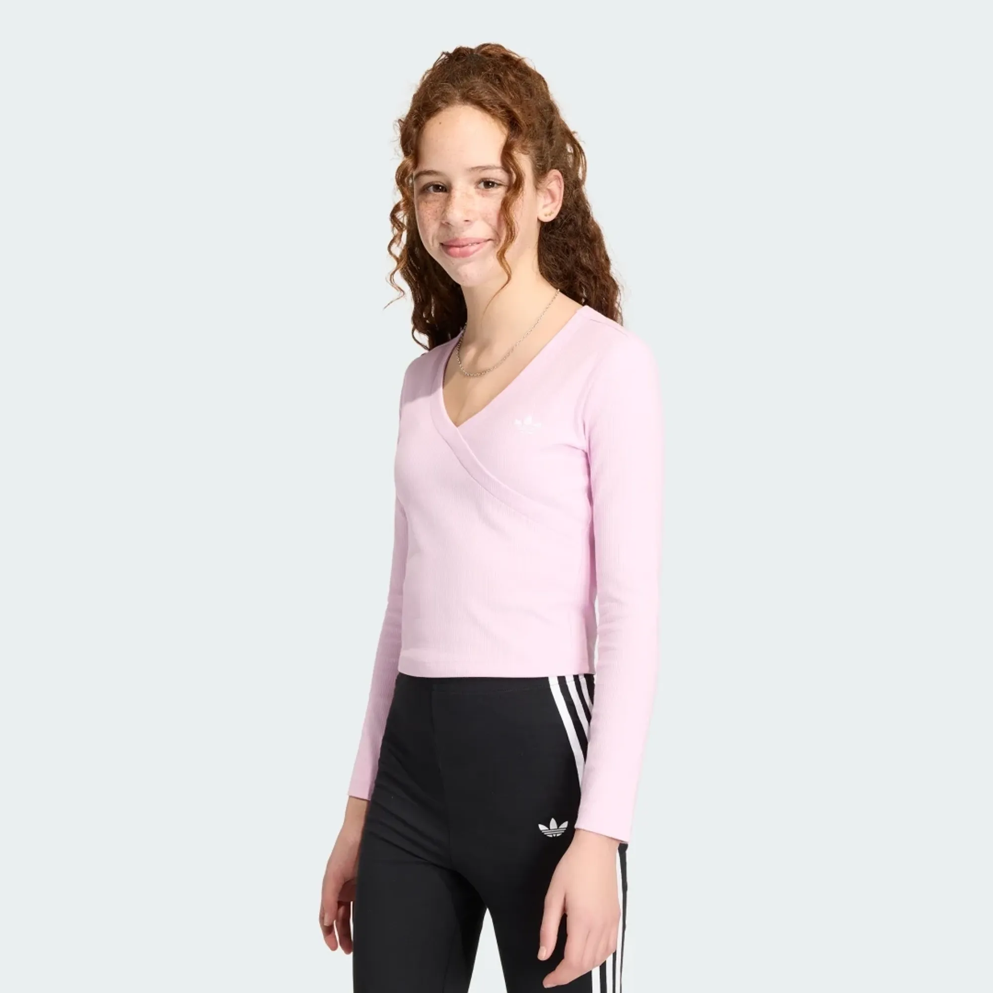 adidas SLIM MINI RIB WRAP Long-Sleeve Top T-Shirt