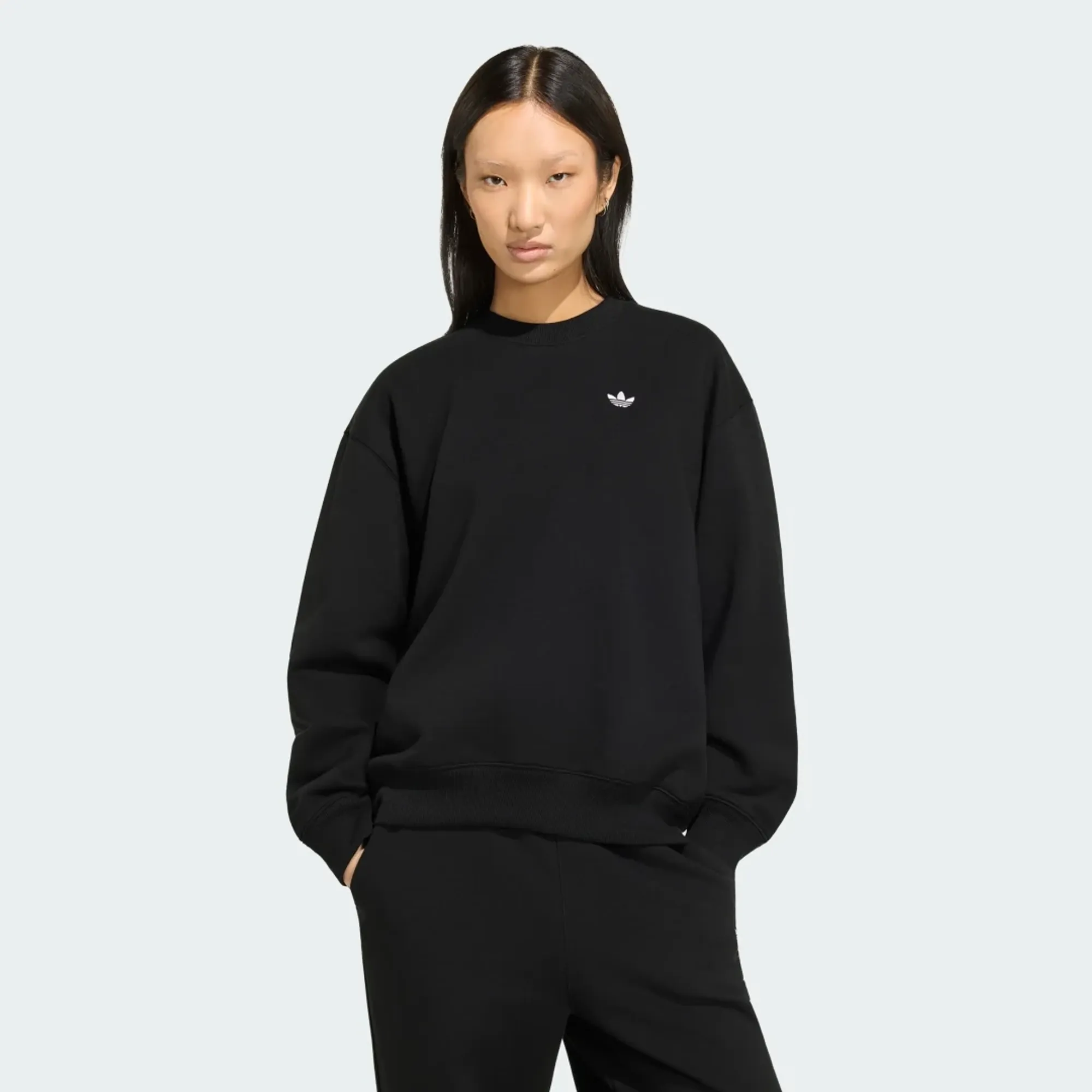 adidas ESSENTIALS CREW LONG FLEECE OS Sweatshirt