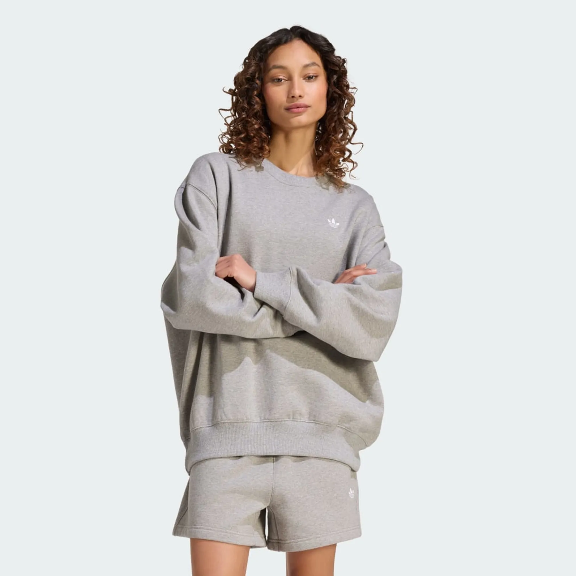 adidas ESSENTIALS CREW LONG FLEECE OS Sweatshirt