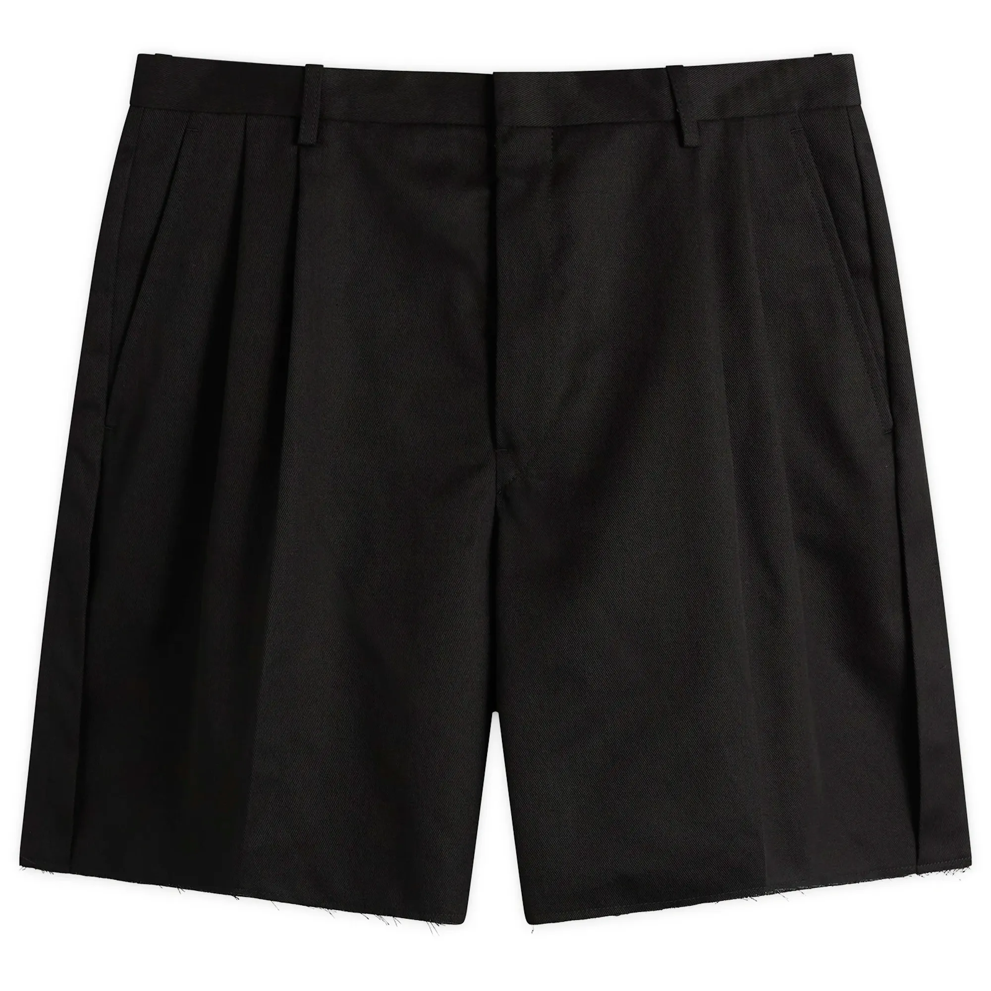 Maison Margiela Men's Raw Hem Tailored Shorts Black