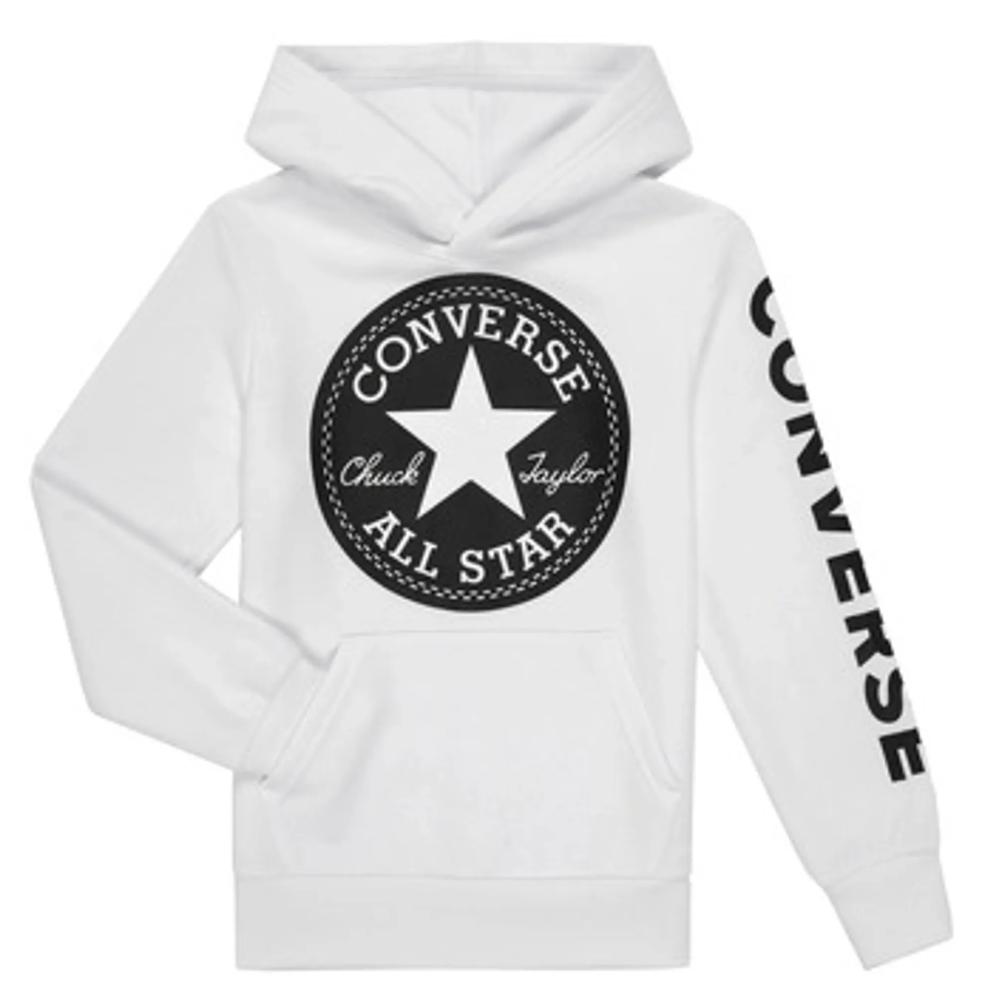 Converse  SIGNATURE CHUCK PATCH PULLOVER HOODIE  boys's Hoodies in White