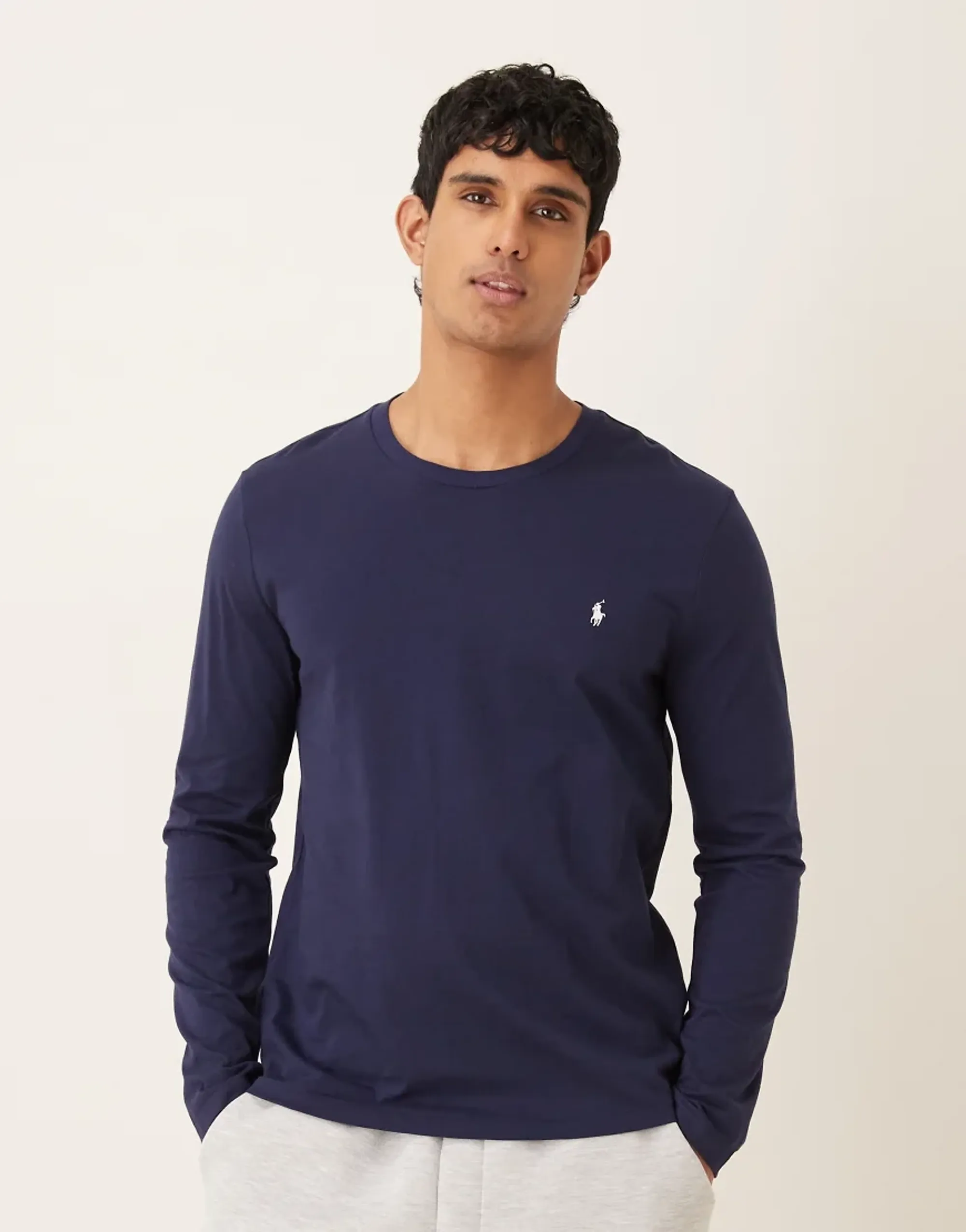 Polo Ralph Lauren  LS CREW  men's  in Marine