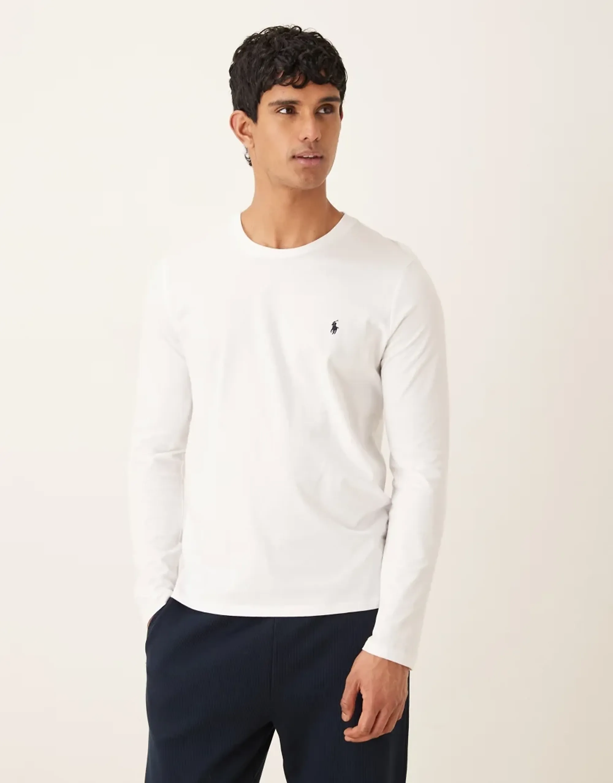 Polo Ralph Lauren  LS CREW NECK  men's  in White