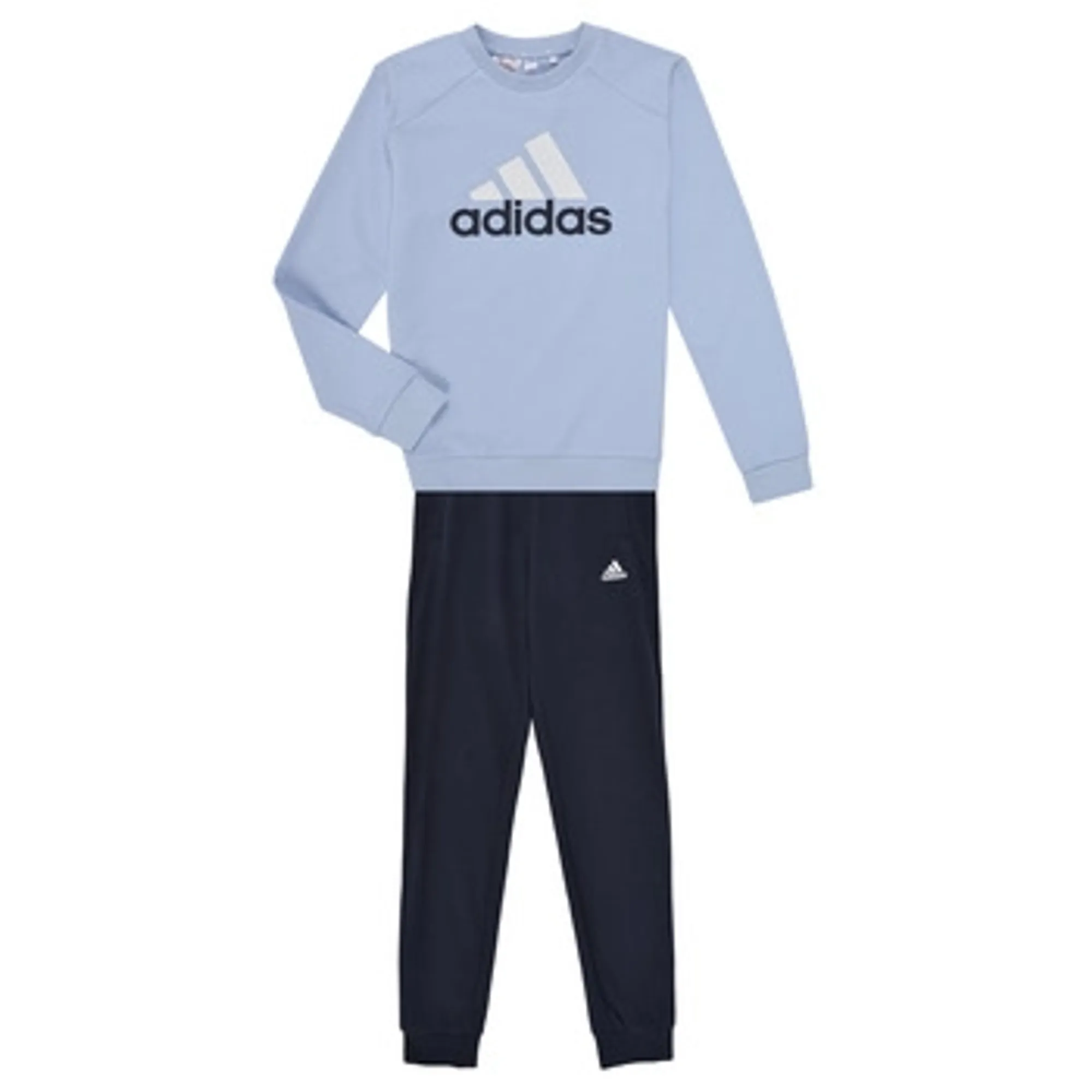 adidas  Essentials Big Logo French Terry Joggers Set  boys's  in Blue