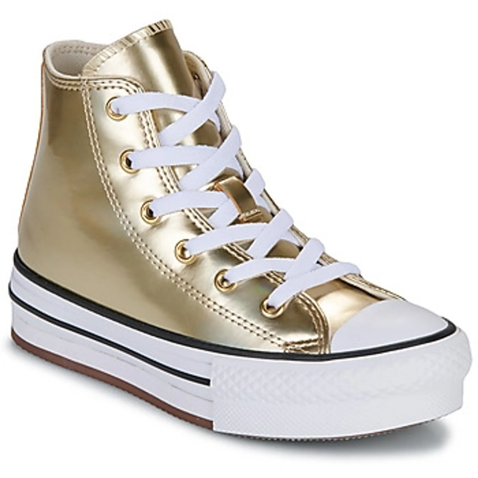 Converse  CHUCK TAYLOR ALL STAR EVA LIFT PLATFORM METALLIC  girls's Children's Shoes (High-top Trainers) in Gold