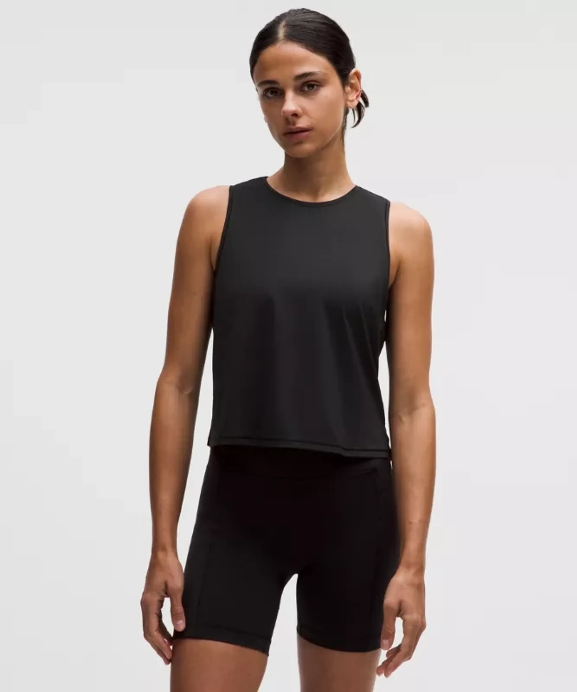 lululemon – Women's Lightweight Waist-Length Running Tank Top – Color Black – Size XS