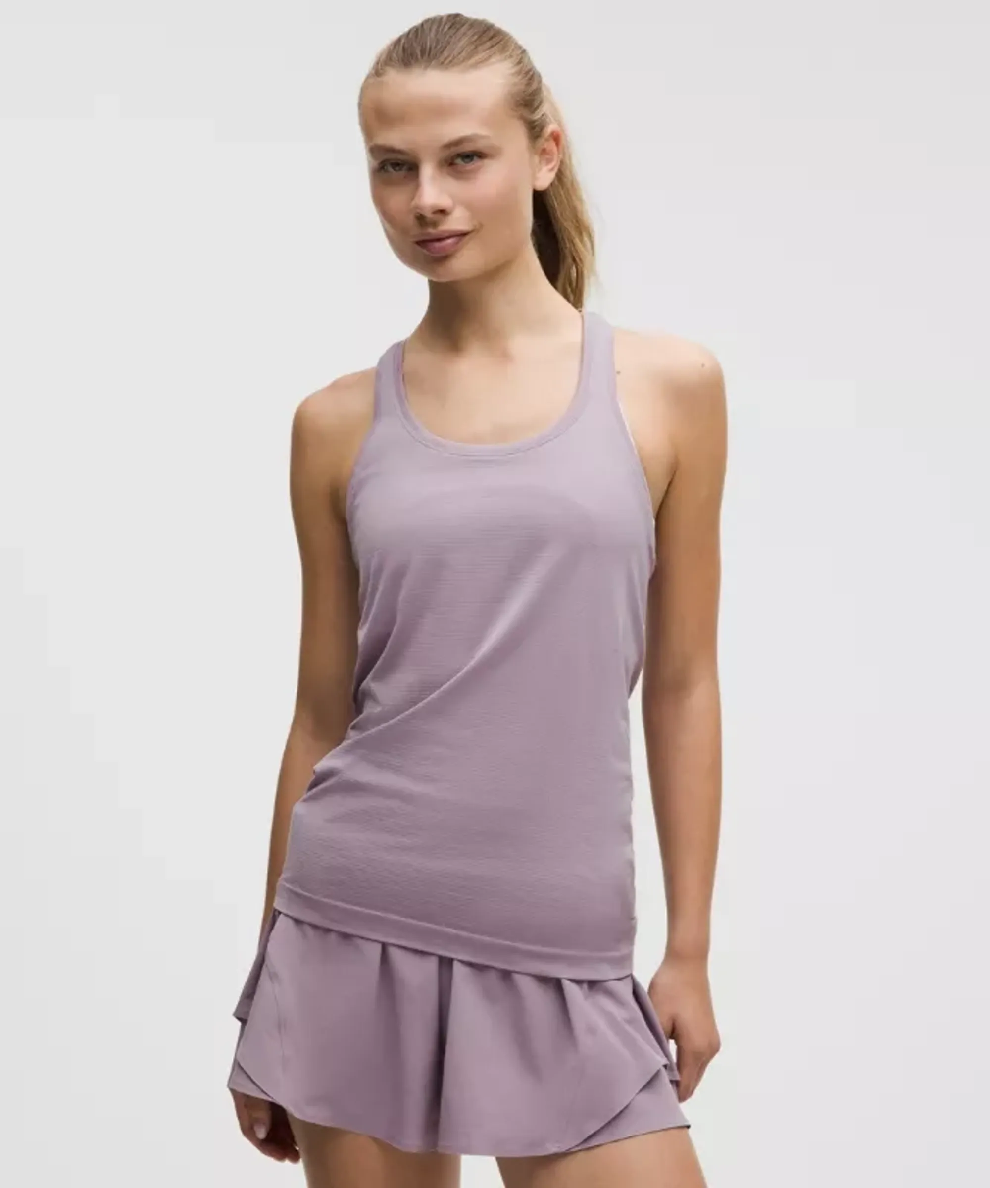 lululemon – Women's Swiftly Tech Racerback Tank Top 2.0 Hip Length – Color Purple/Pastel – Size 2
