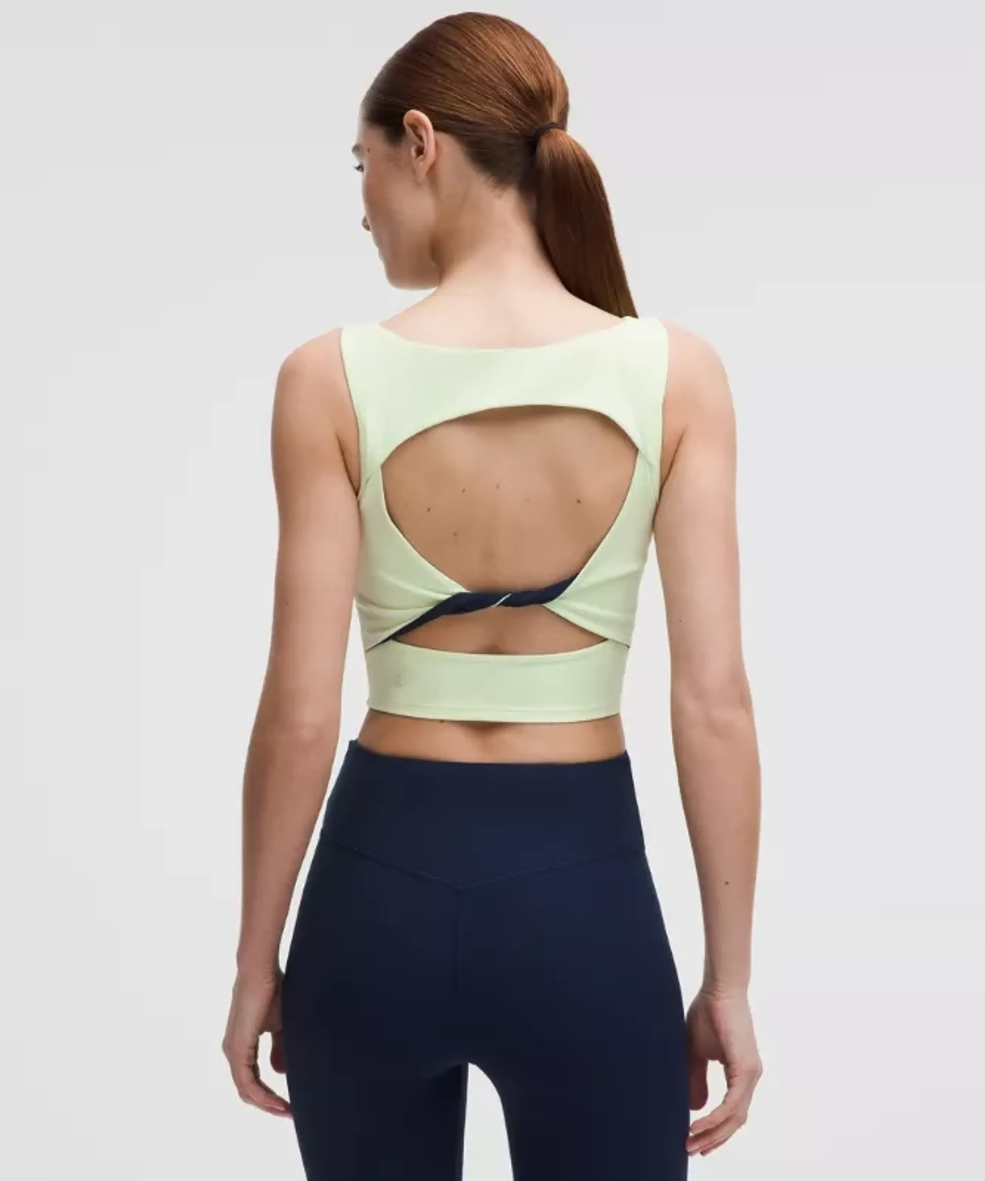 lululemon – Women's Nulu Twist-Back Tank Top – Color Blue/Green – Size XL