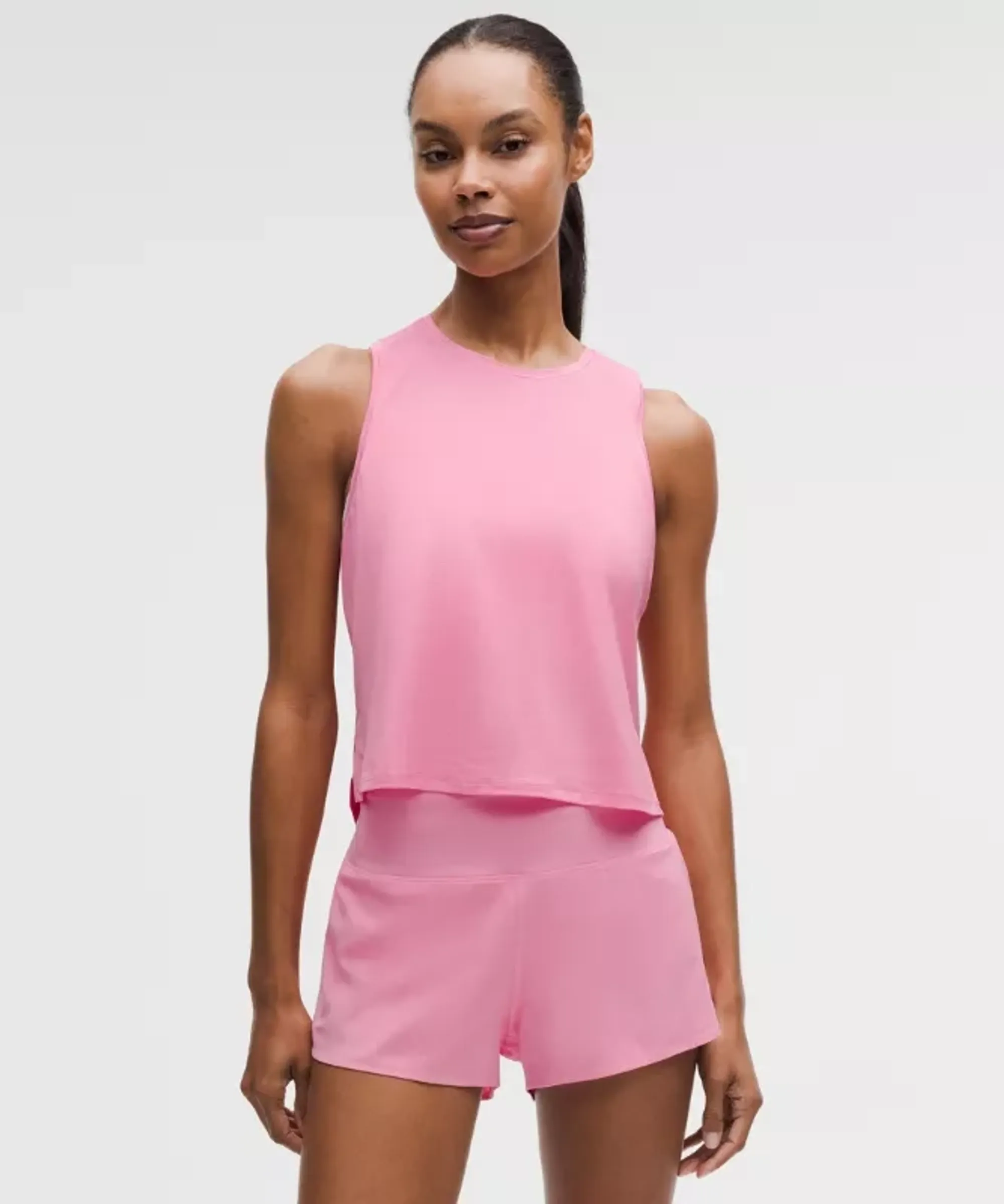 lululemon – Women's Lightweight Waist-Length Running Tank Top – Color Pink – Size 2XS
