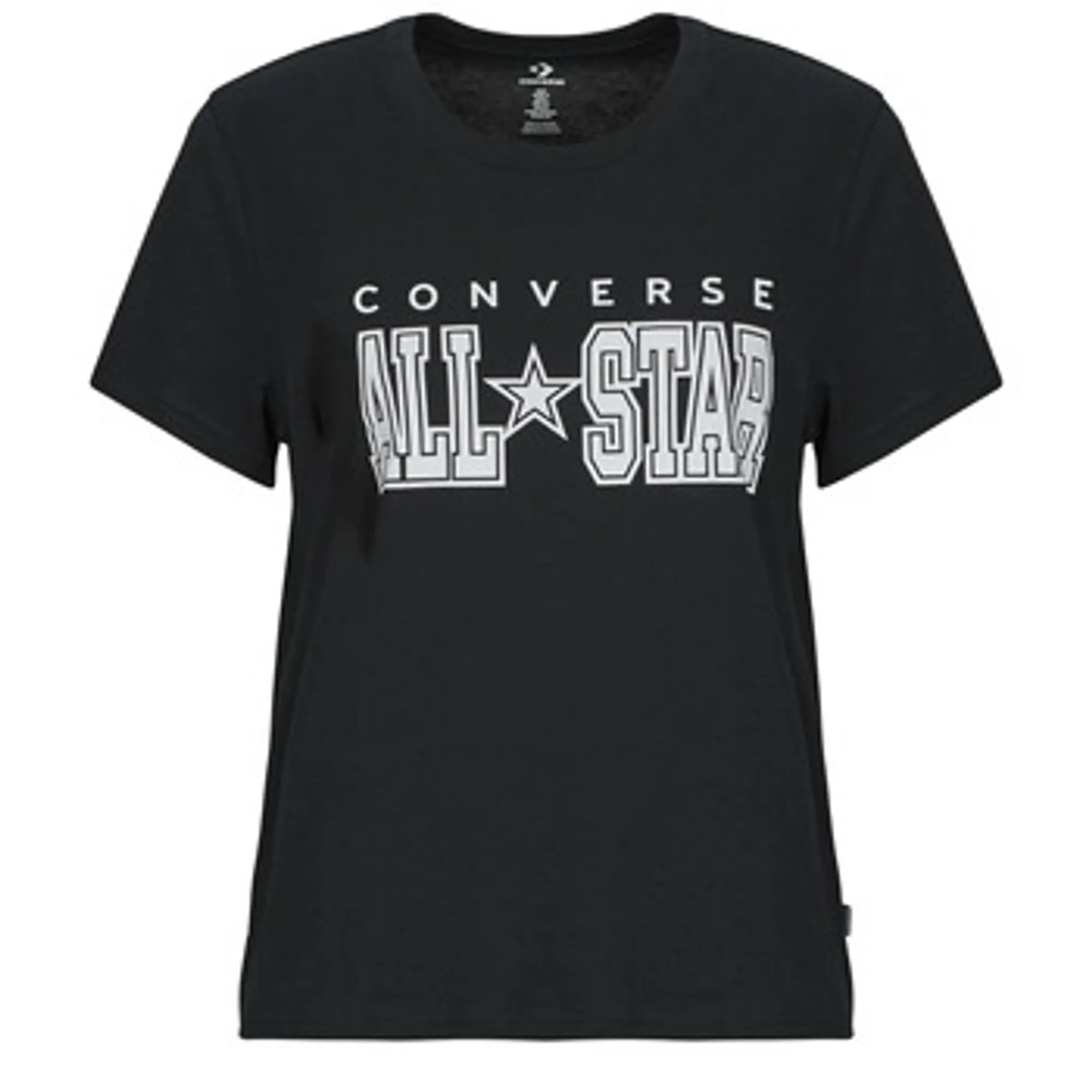 Converse  ALL STAR RETRO TEE  women's T shirt in Black