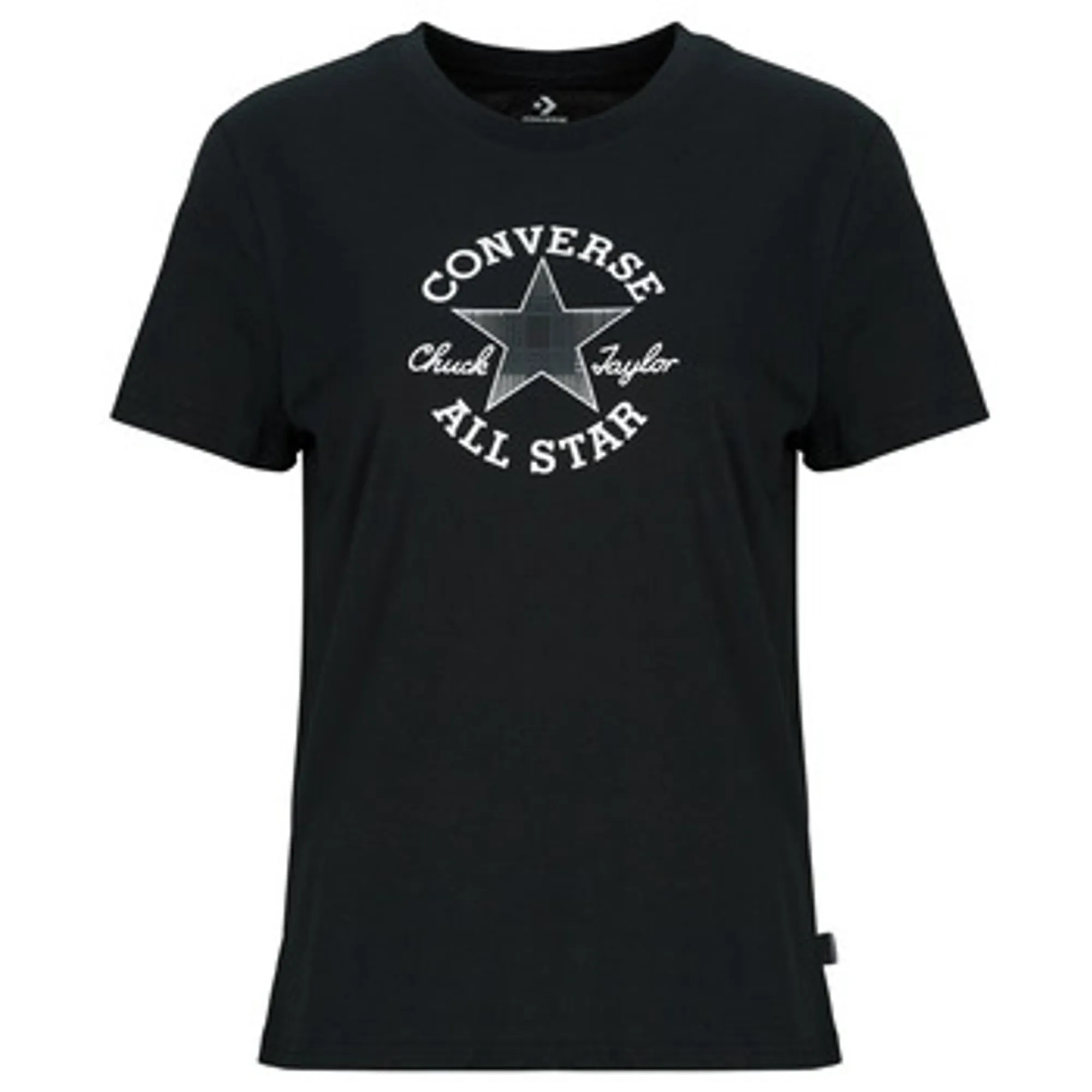 Converse  CHUCK PATCH TEE  women's T shirt in Black