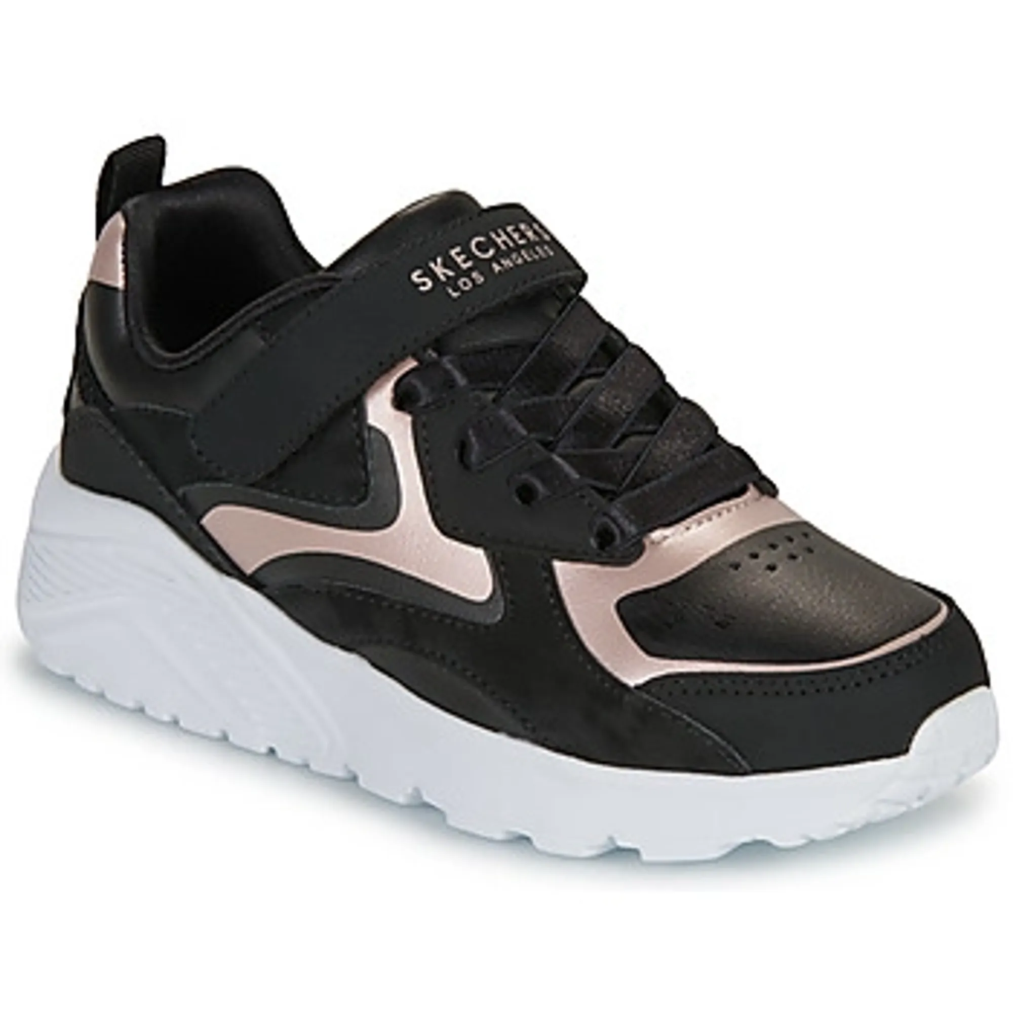 Skechers  UNO LITE METALLIC BURST  girls's Children's Shoes (Trainers) in Black