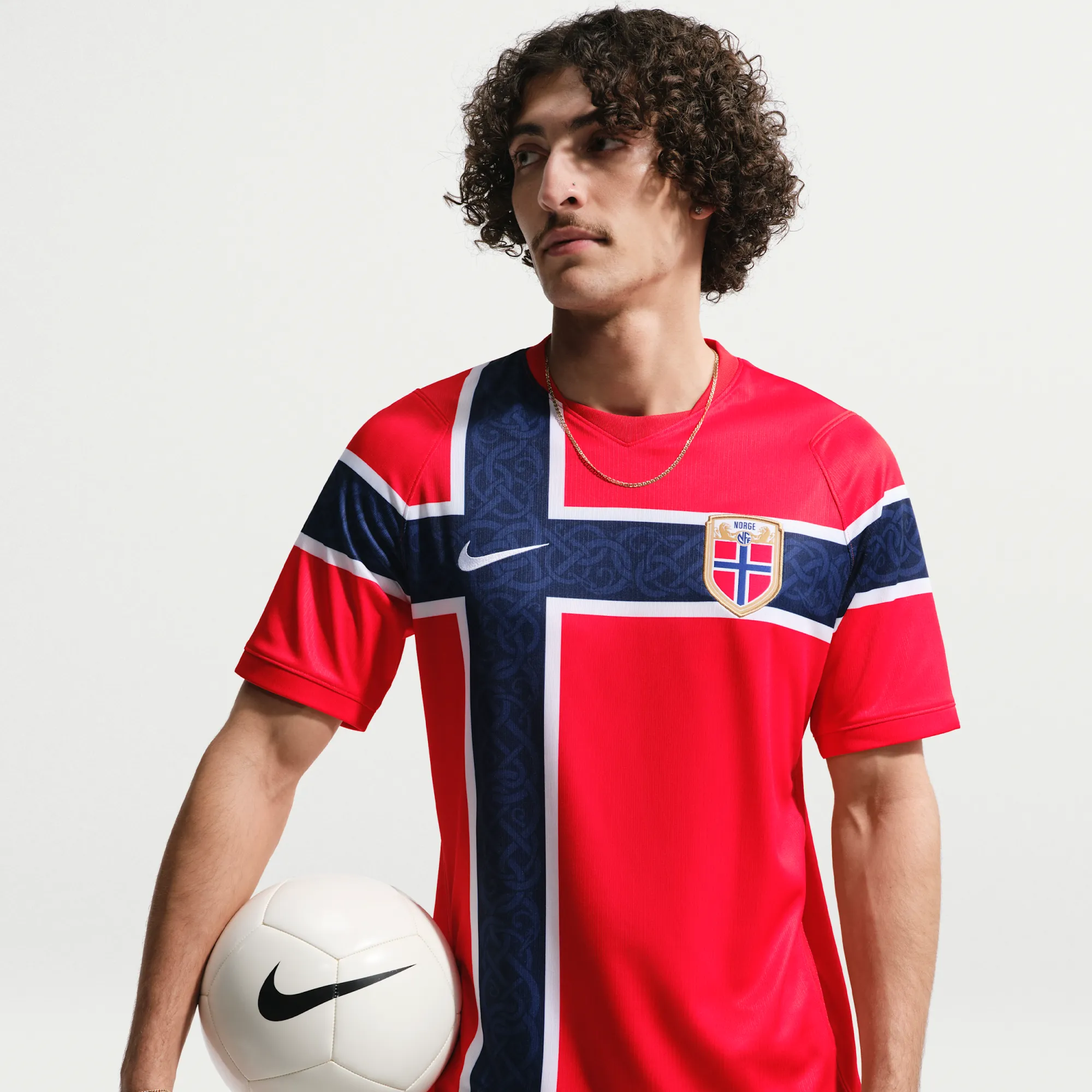 Norway 2026 Stadium Home Men's Nike Dri-FIT Football Replica Jersey - Red - Polyester
