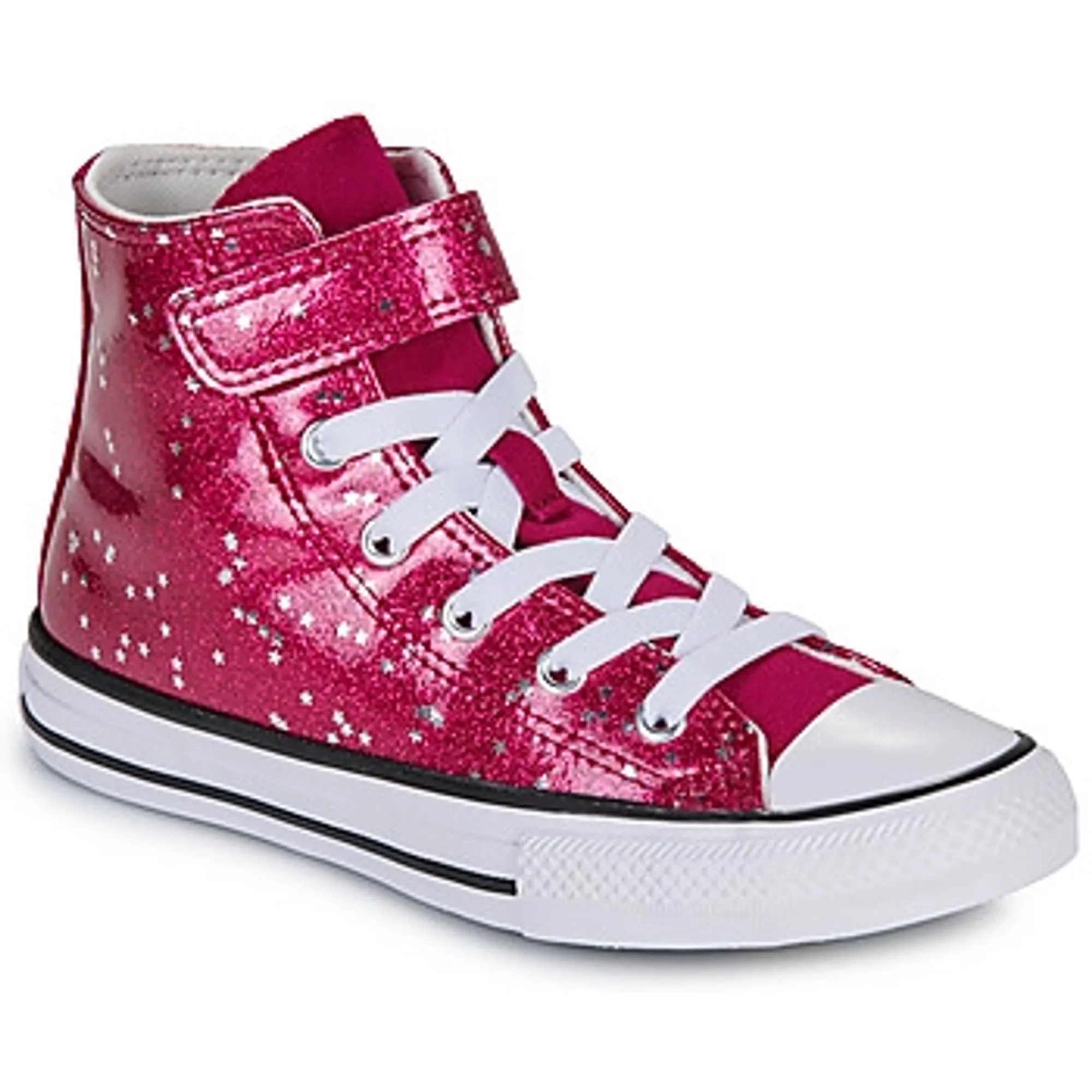 Converse  CHUCK TAYLOR ALL STAR GLITTER EASY ON  girls's Children's Shoes (High-top Trainers) in Pink