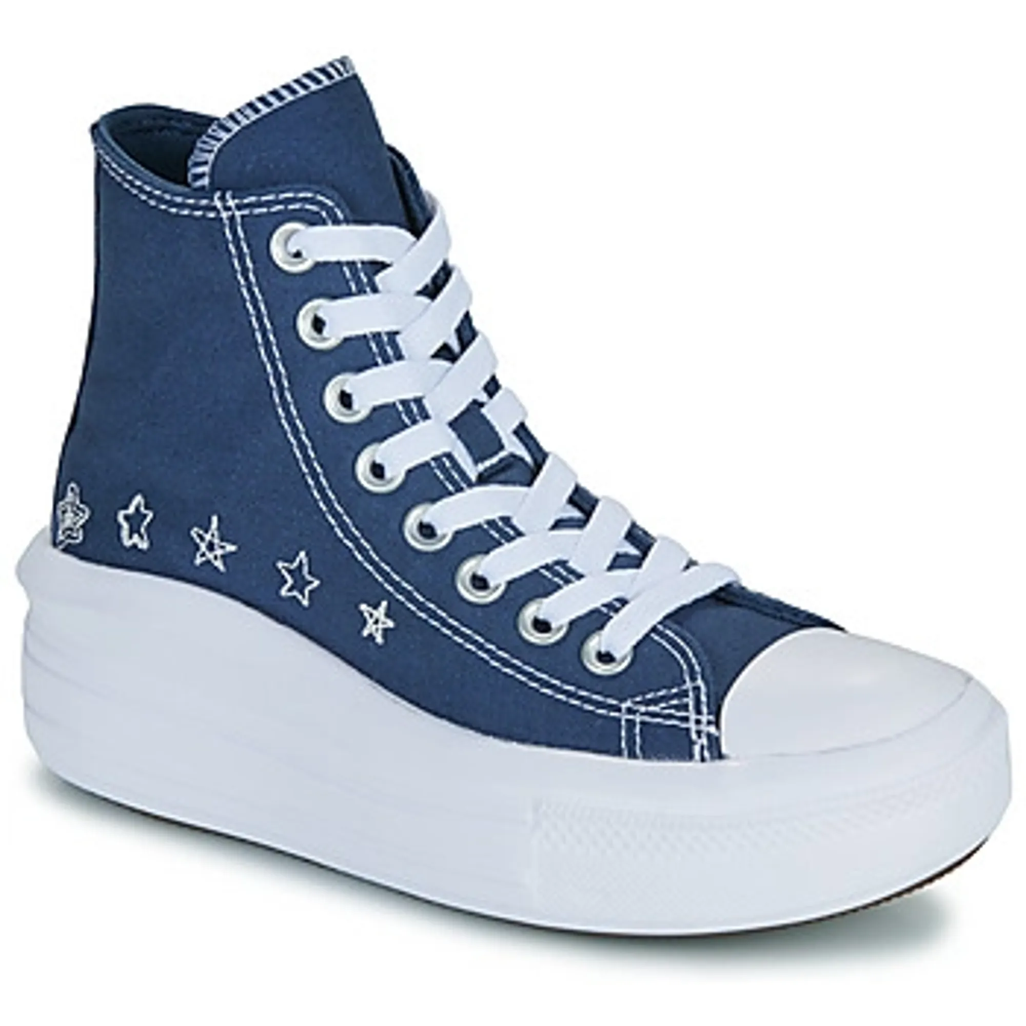 Converse  CHUCK TAYLOR ALL STAR MOVE  girls's Children's Shoes (High-top Trainers) in Blue