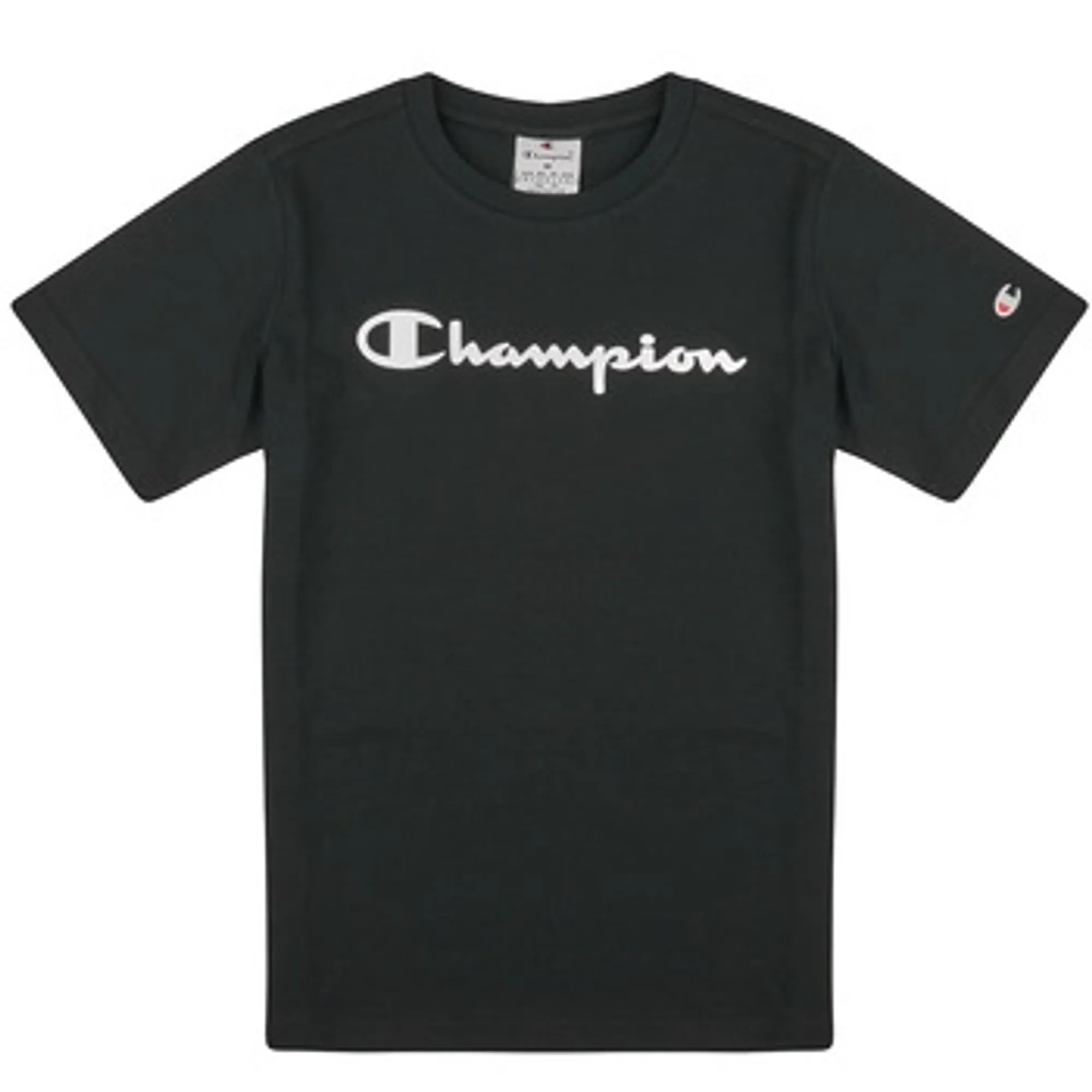 Champion  CREWNECK T-SHIRT  boys's Children's T shirt in Black