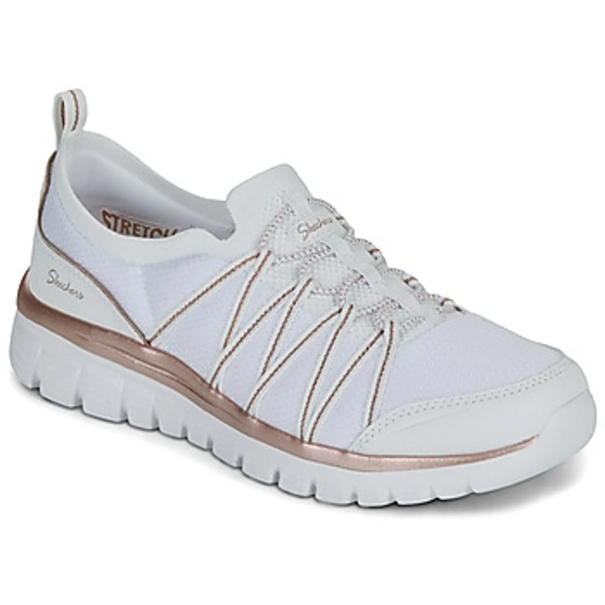 Skechers Women's Graceful - Purecrush Sneaker in White/Rose Gold