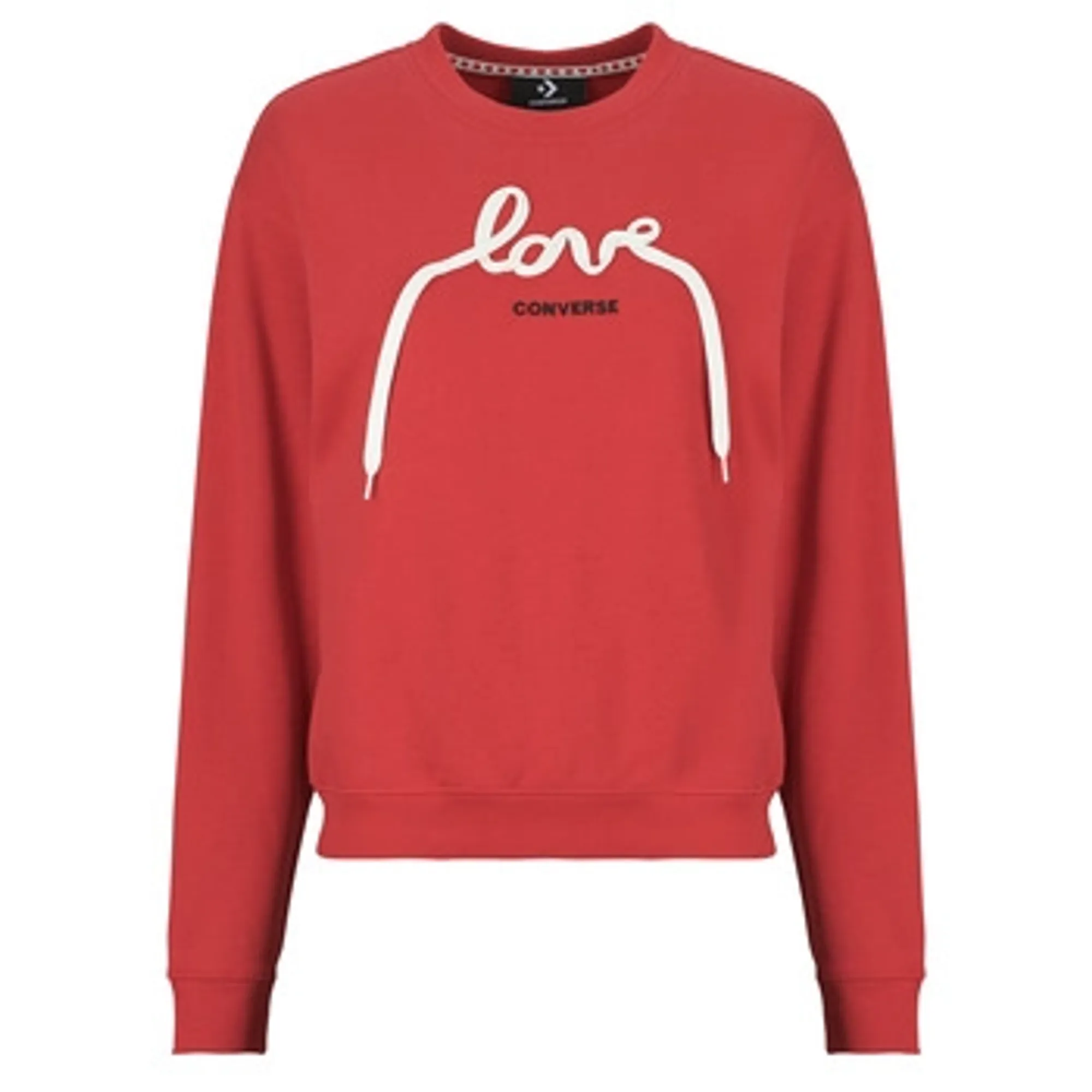 Converse  LOVE LACES CREW  women's Sweatshirts in Red