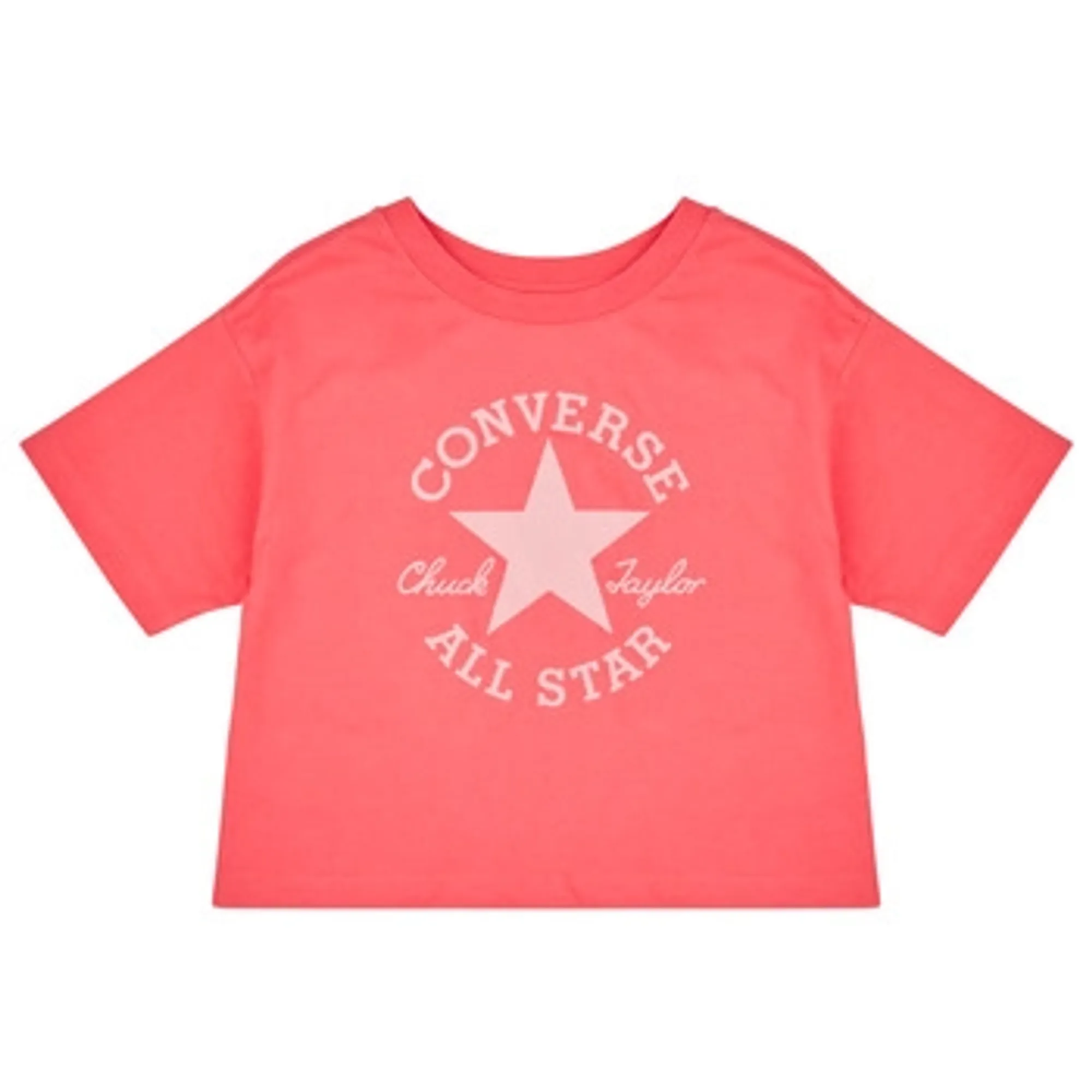 Converse  DISSECTED CTP BOXY TEE  girls's Children's T shirt in Pink