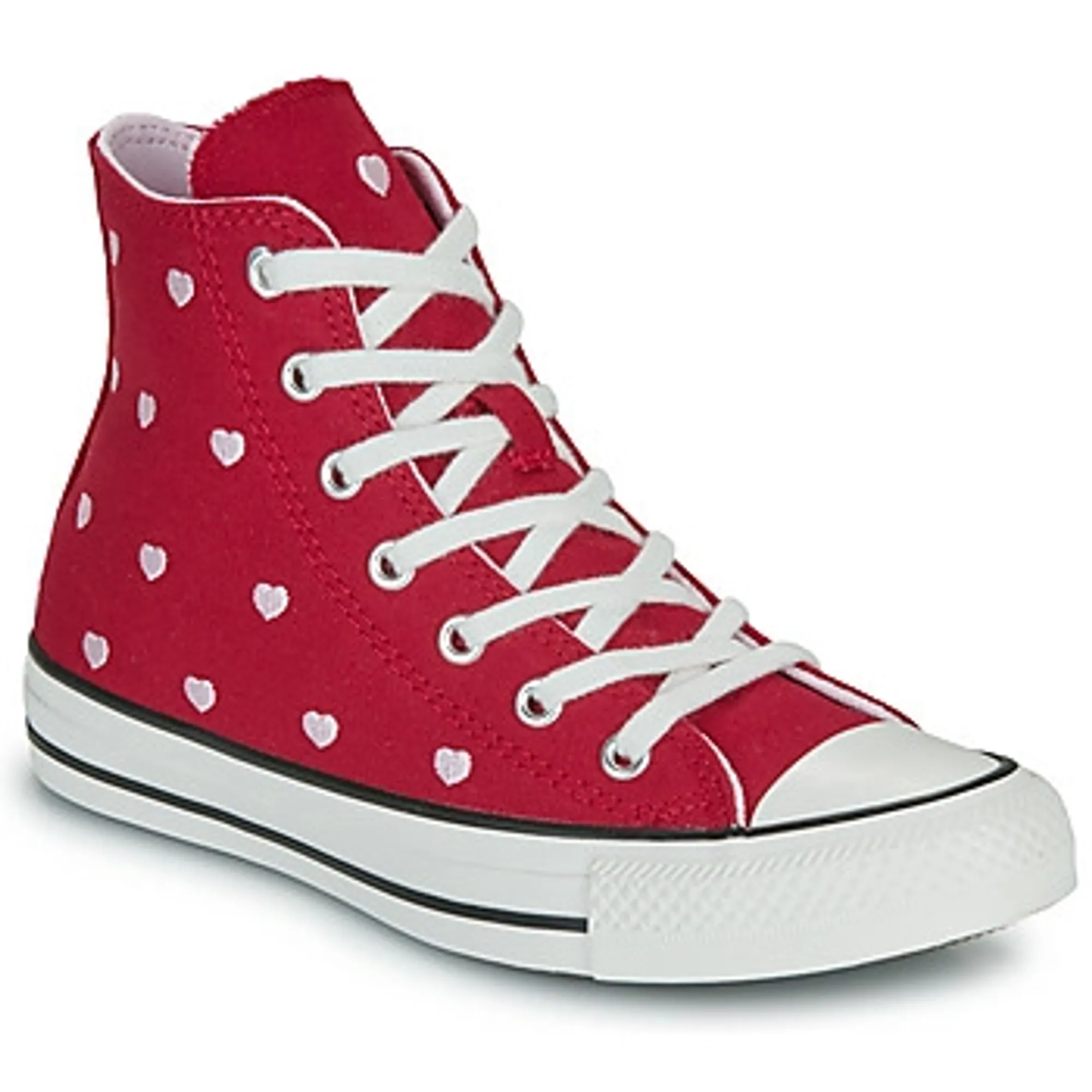 Converse  CHUCK TAYLOR ALL STAR HEARTS   ROSES  girls's Children's Shoes (High-top Trainers) in Red