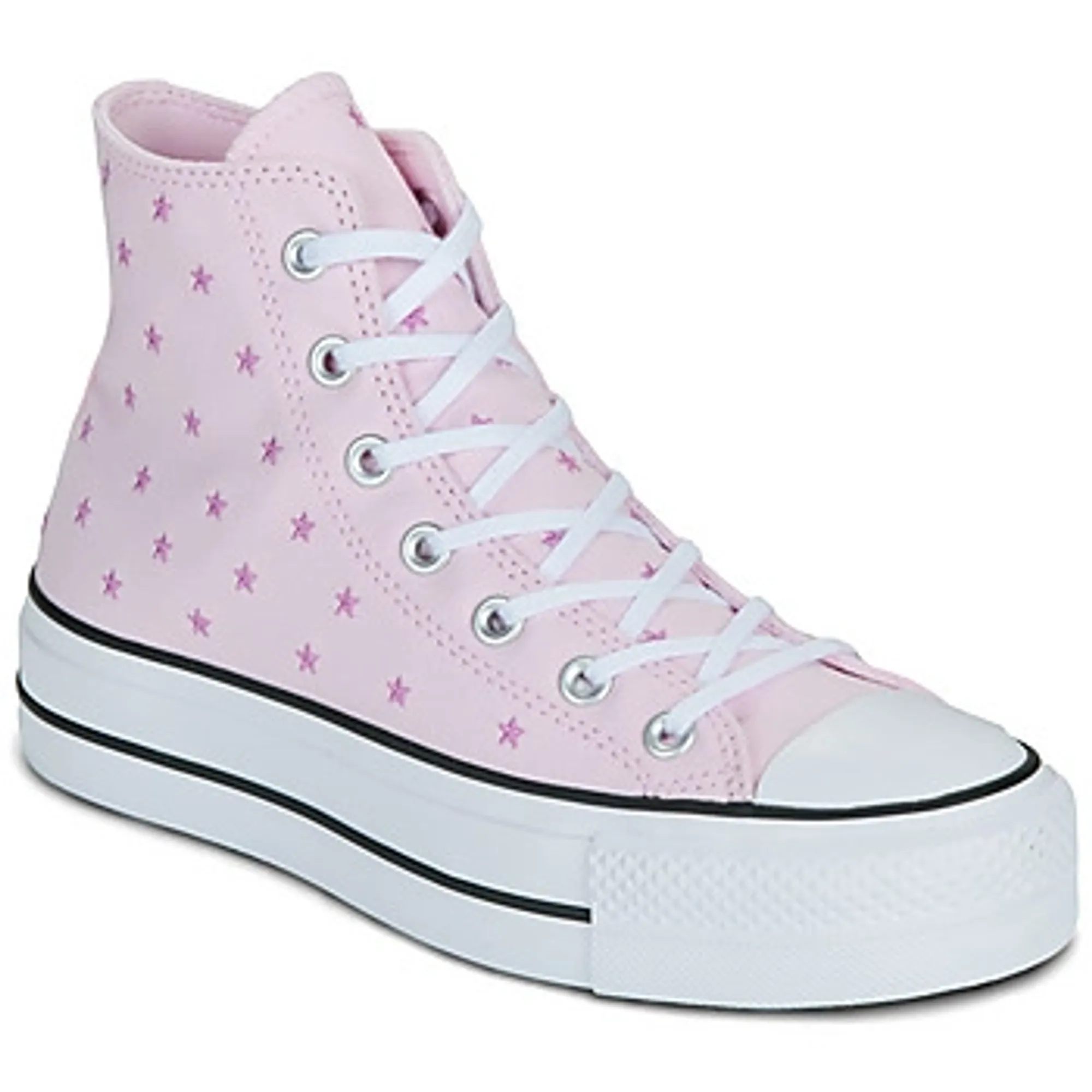 Converse  LIFT PLATFORM EMBROIDERED STARS  women's Shoes (High-top Trainers) in Pink