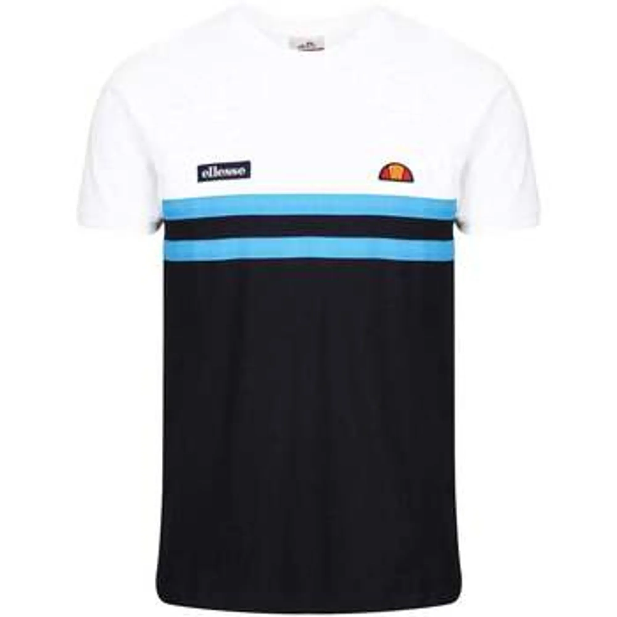 Ellesse  Venire T-Shirt White/Blue/Black  men's T shirt in Black