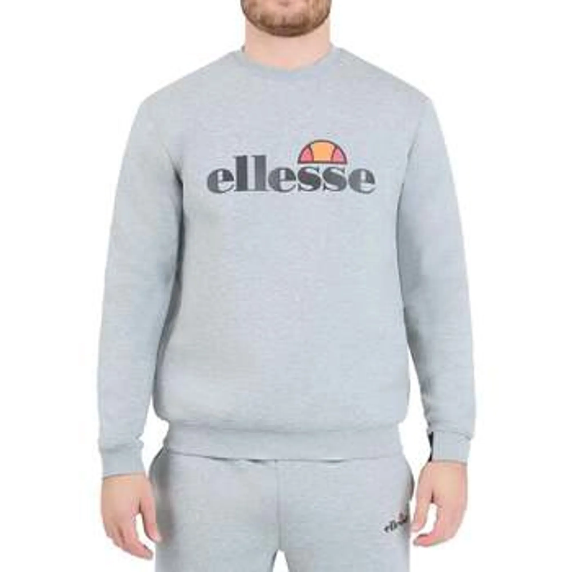 Ellesse  Corvaro Sweatshirt Light Grey Marl  men's Sweatshirts in Grey