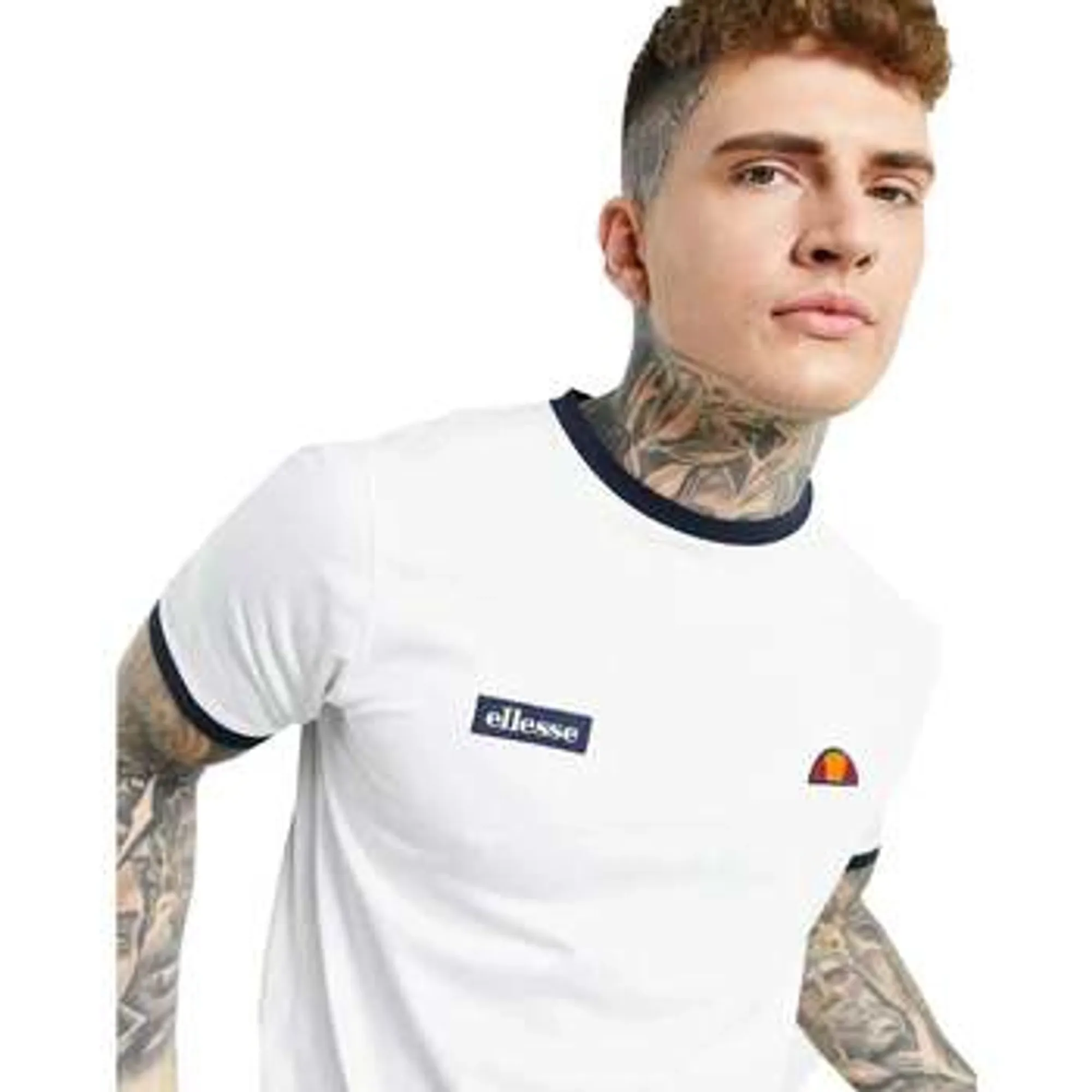 Ellesse  Ringetto T-Shirt White  men's T shirt in White