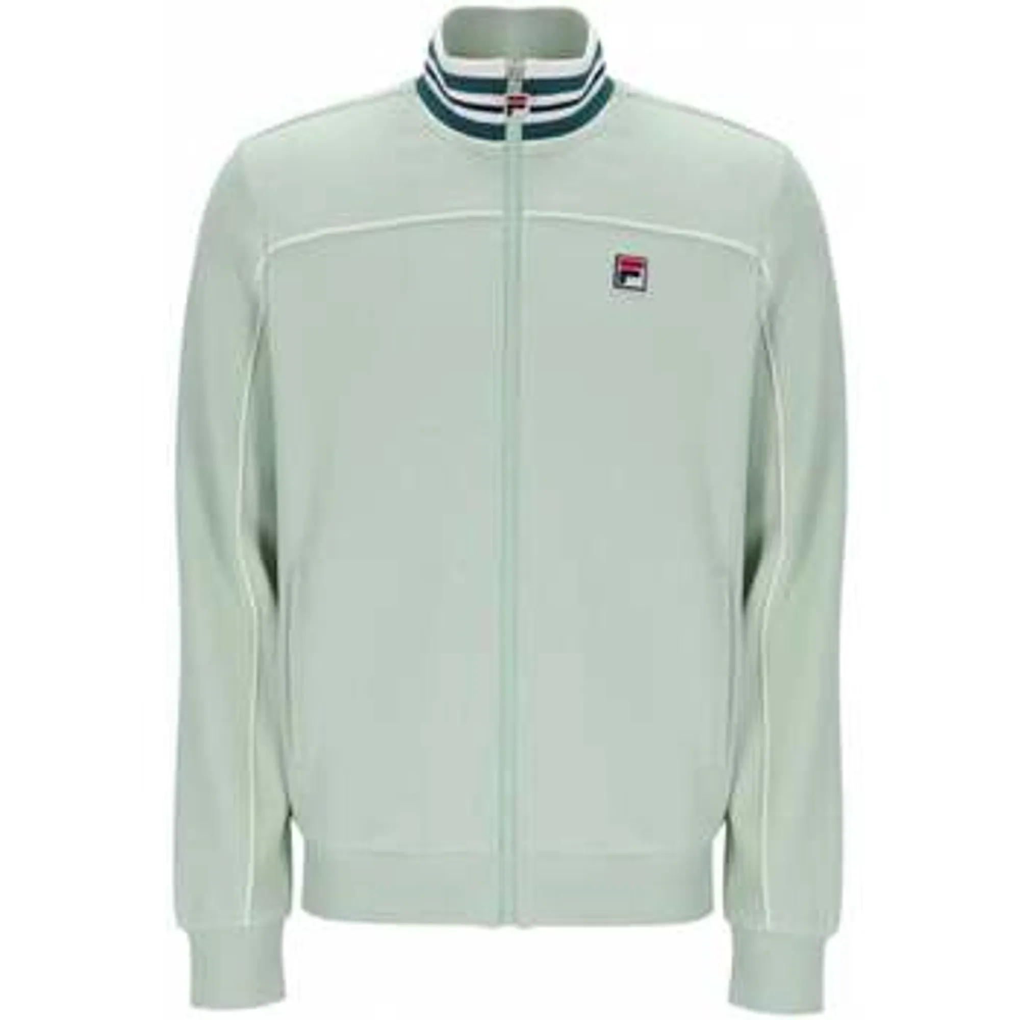 Fila  Federico Tipped Neck Track Top Jacket Surf Spray  men's Tracksuit jacket in Green