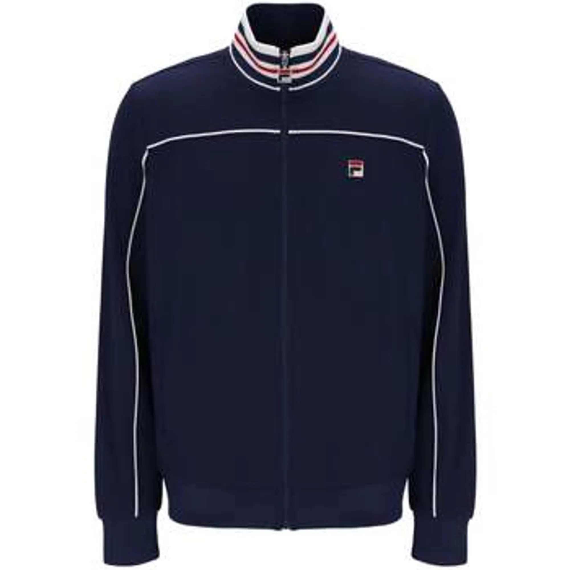 Fila  Federico Tipped Neck Track Top Jacket  Navy  men's Tracksuit jacket in Blue