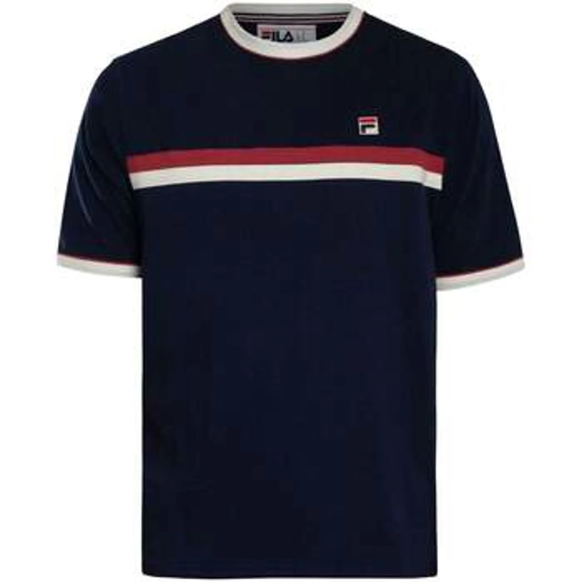 Fila  Rosario T-Shirt  Navy/Gardenia/Garnet  men's  in Blue