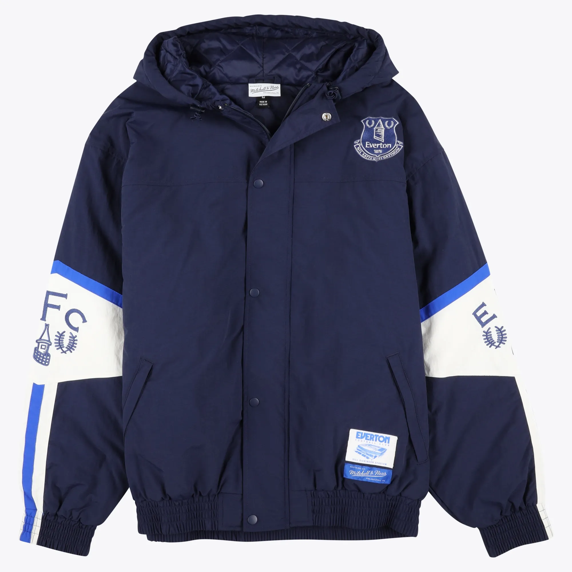 Everton x Mitchell & Ness Placket Windbreaker - Navy - Mens