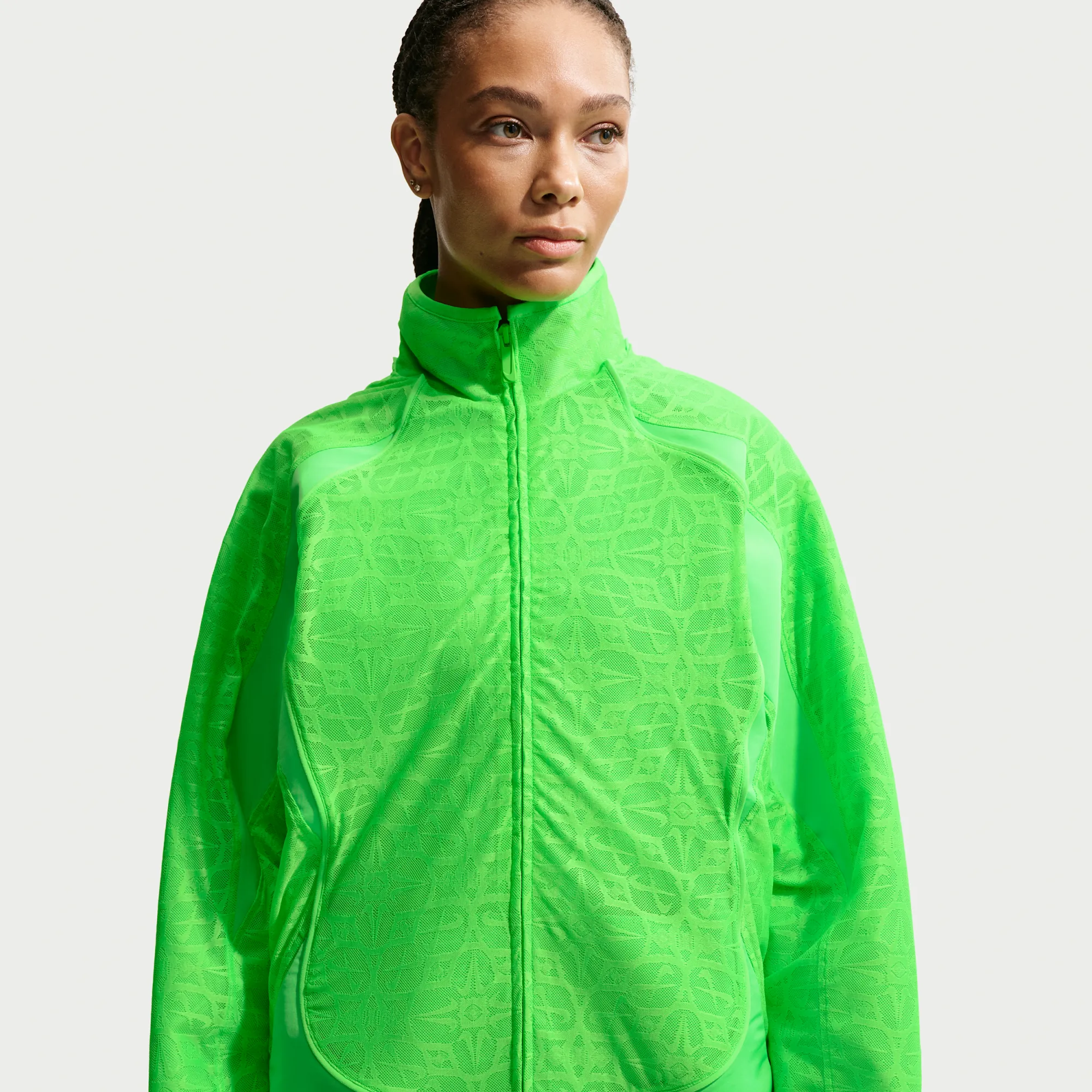 Nike Women's Oversized Lace Track Jacket - Green