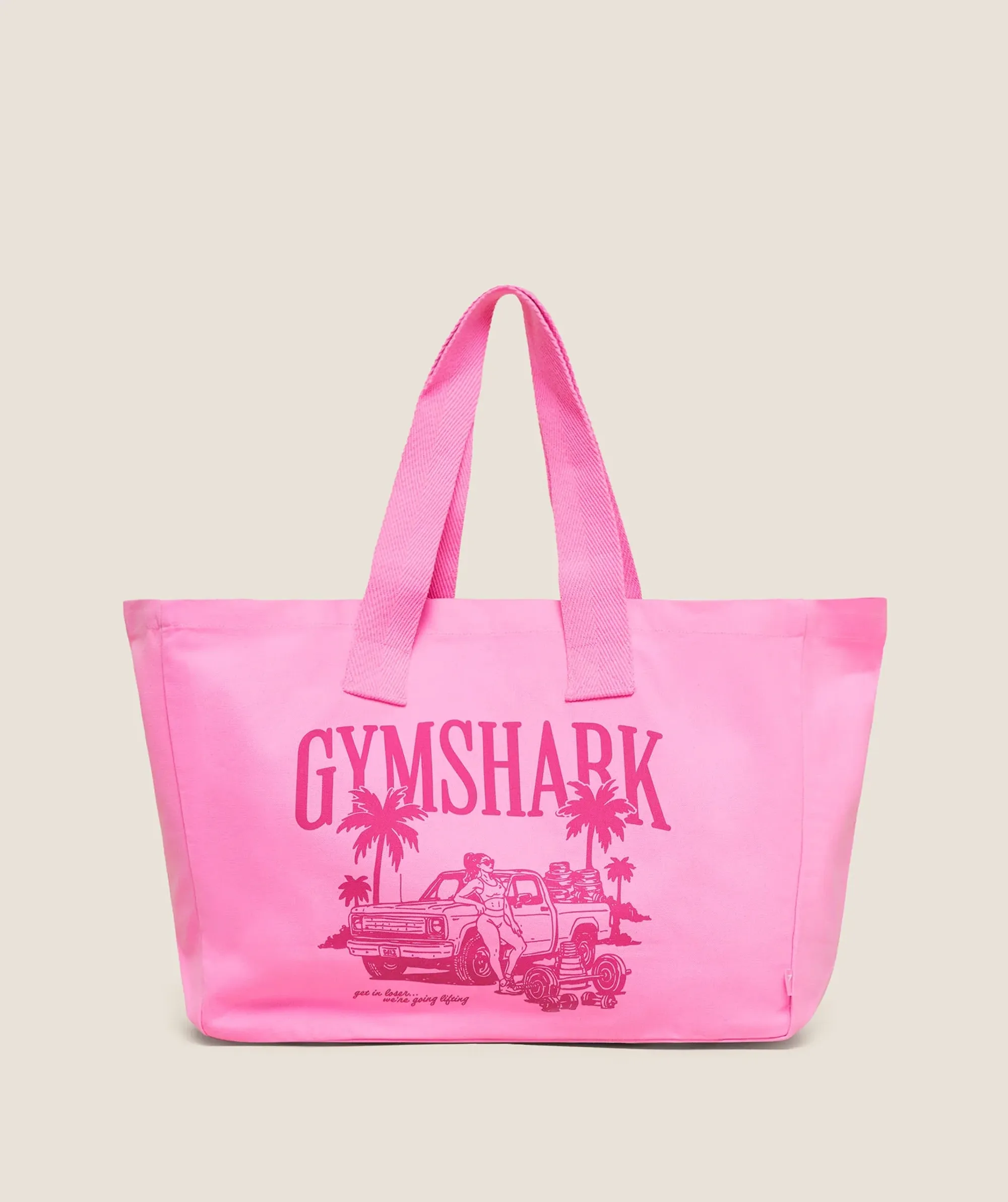 Gymshark Get in Loser, We're Going Lifting Tote - Focus Pink