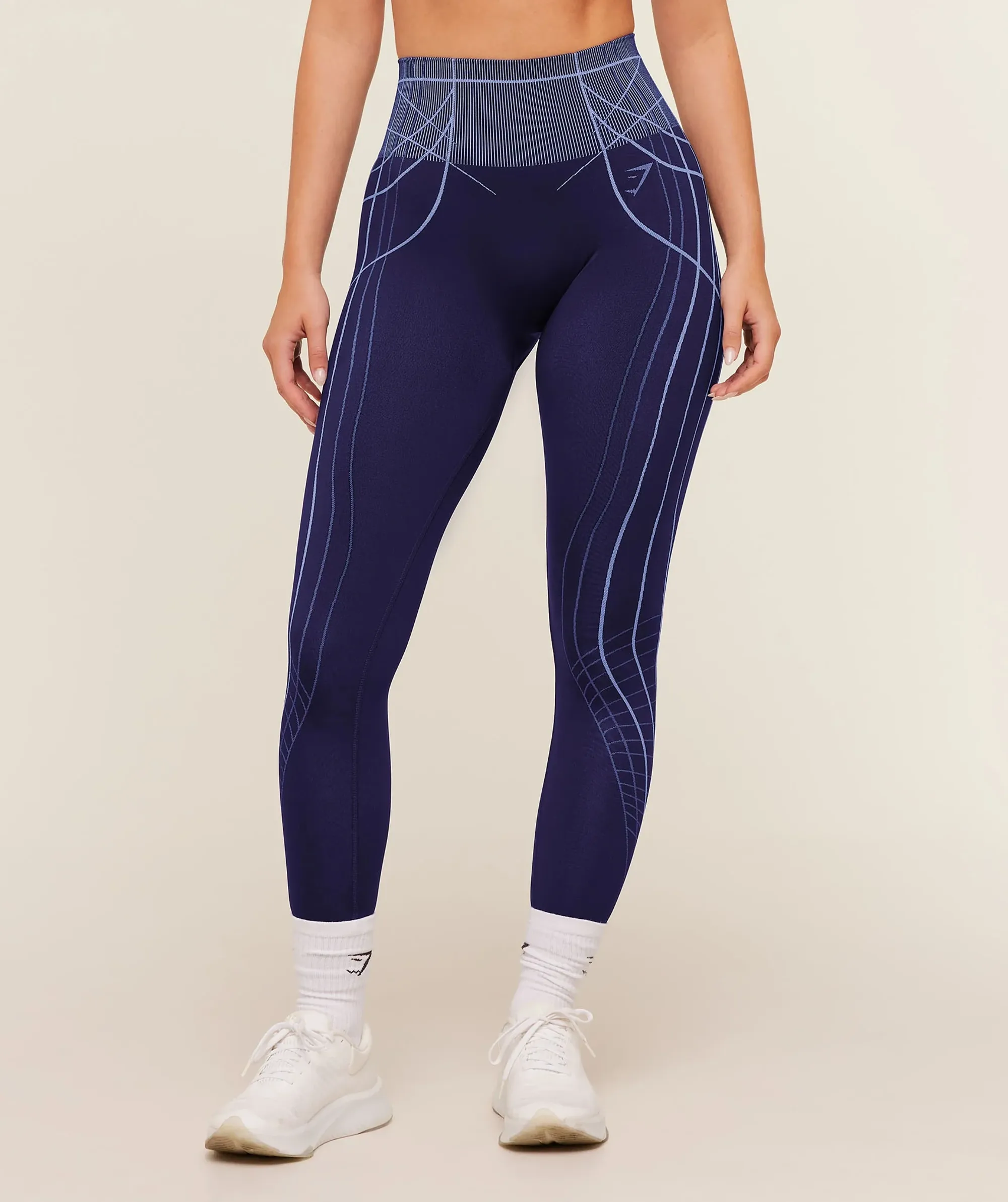 Gymshark Apex Seamless Leggings - Indigo Purple/Chilled Blue