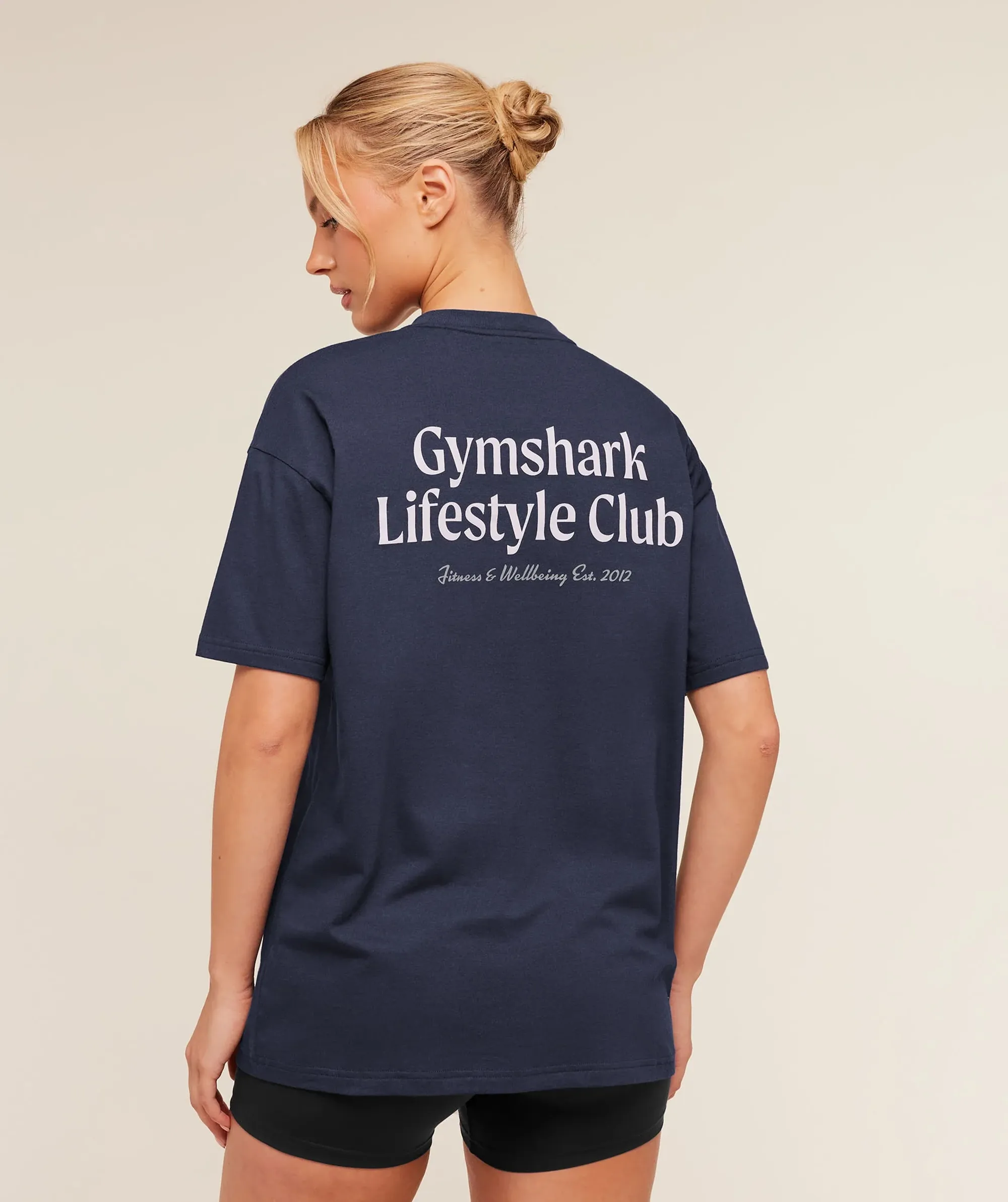Gymshark Lifestyle Club Graphic Short Sleeve T-Shirt - Heavy Blue