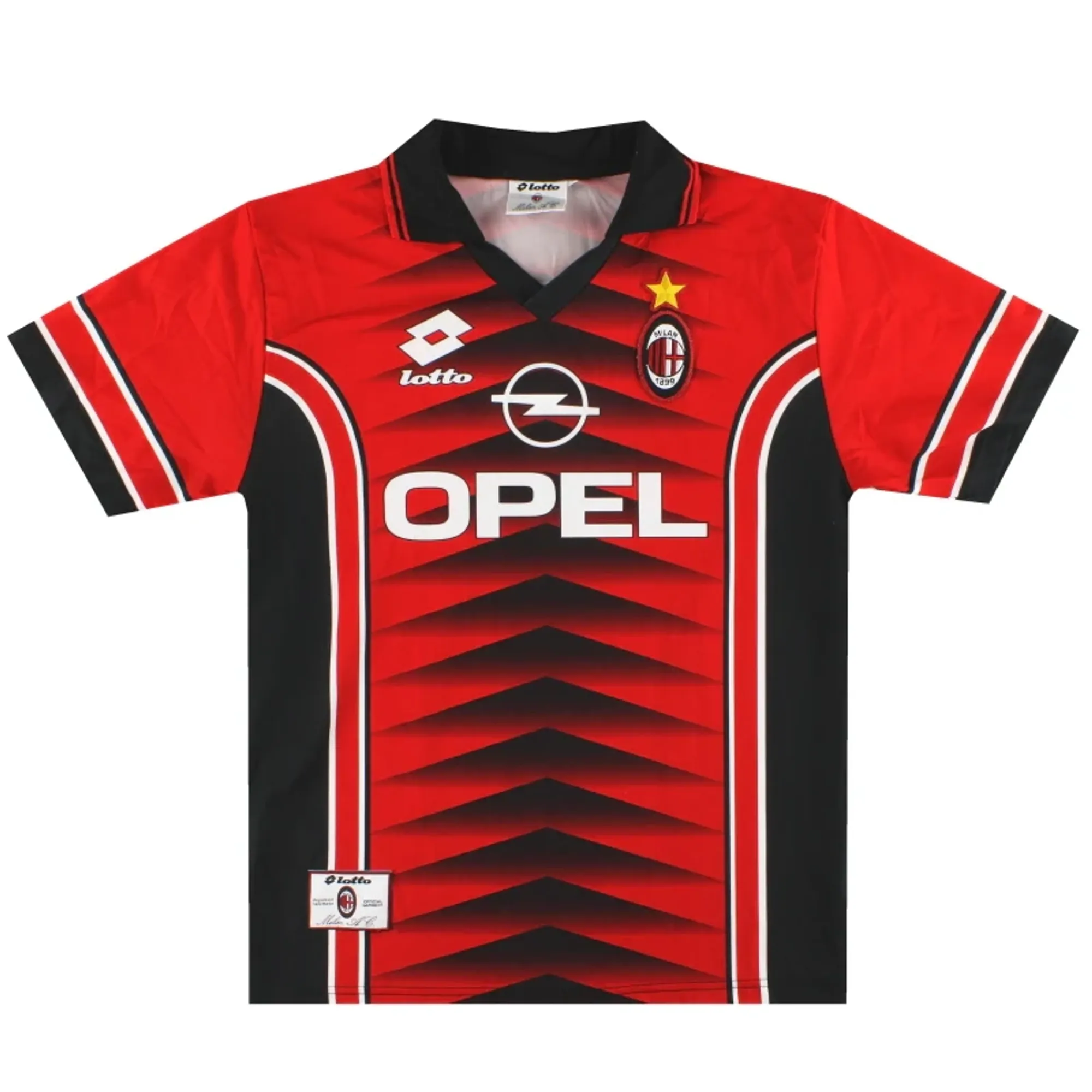 1996-97 AC Milan Lotto Training Shirt L - AC Milan / Excellent 