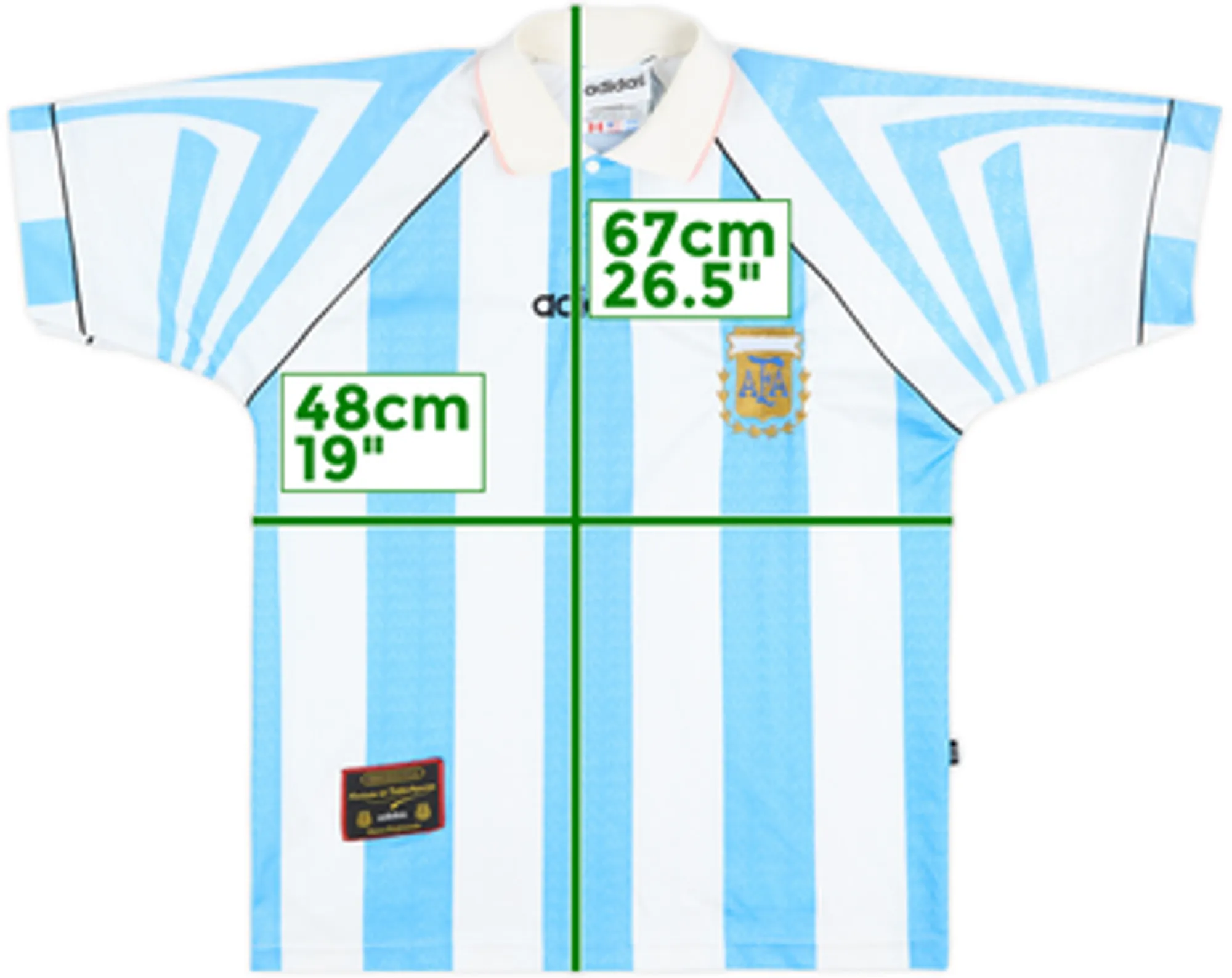 1996-98 Argentina Home Shirt - 7/10 - (S)