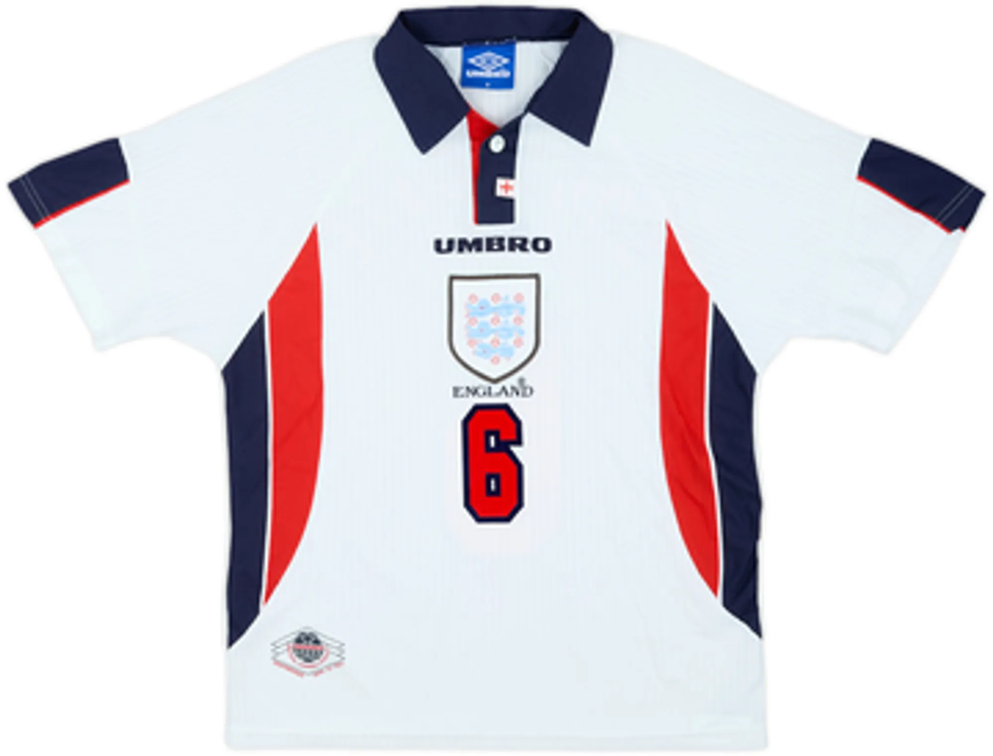 1997-99 England Home Shirt Southgate #6 - 8/10 - (M)