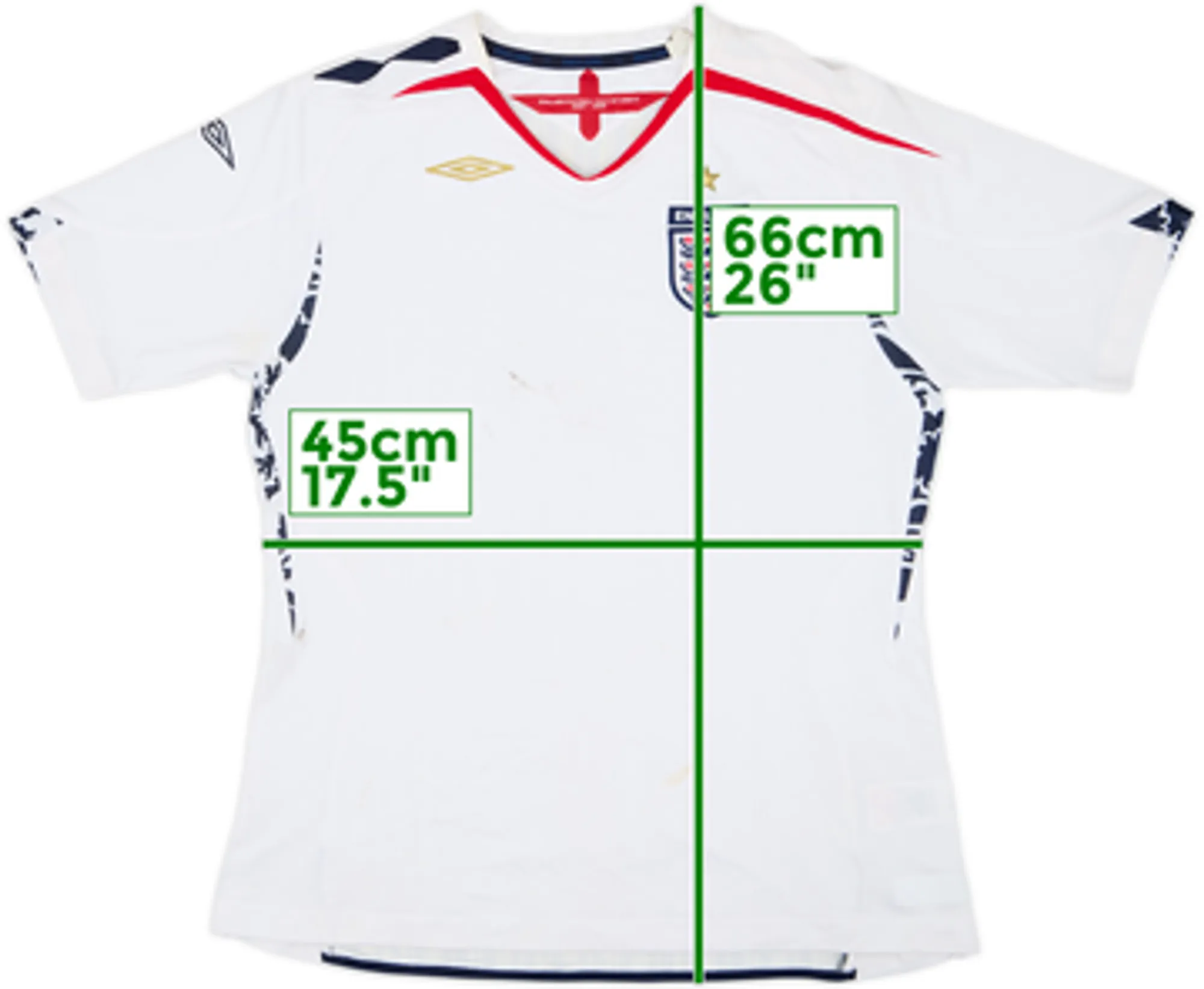 2007-09 England Home Shirt - 5/10 - (Women's M)