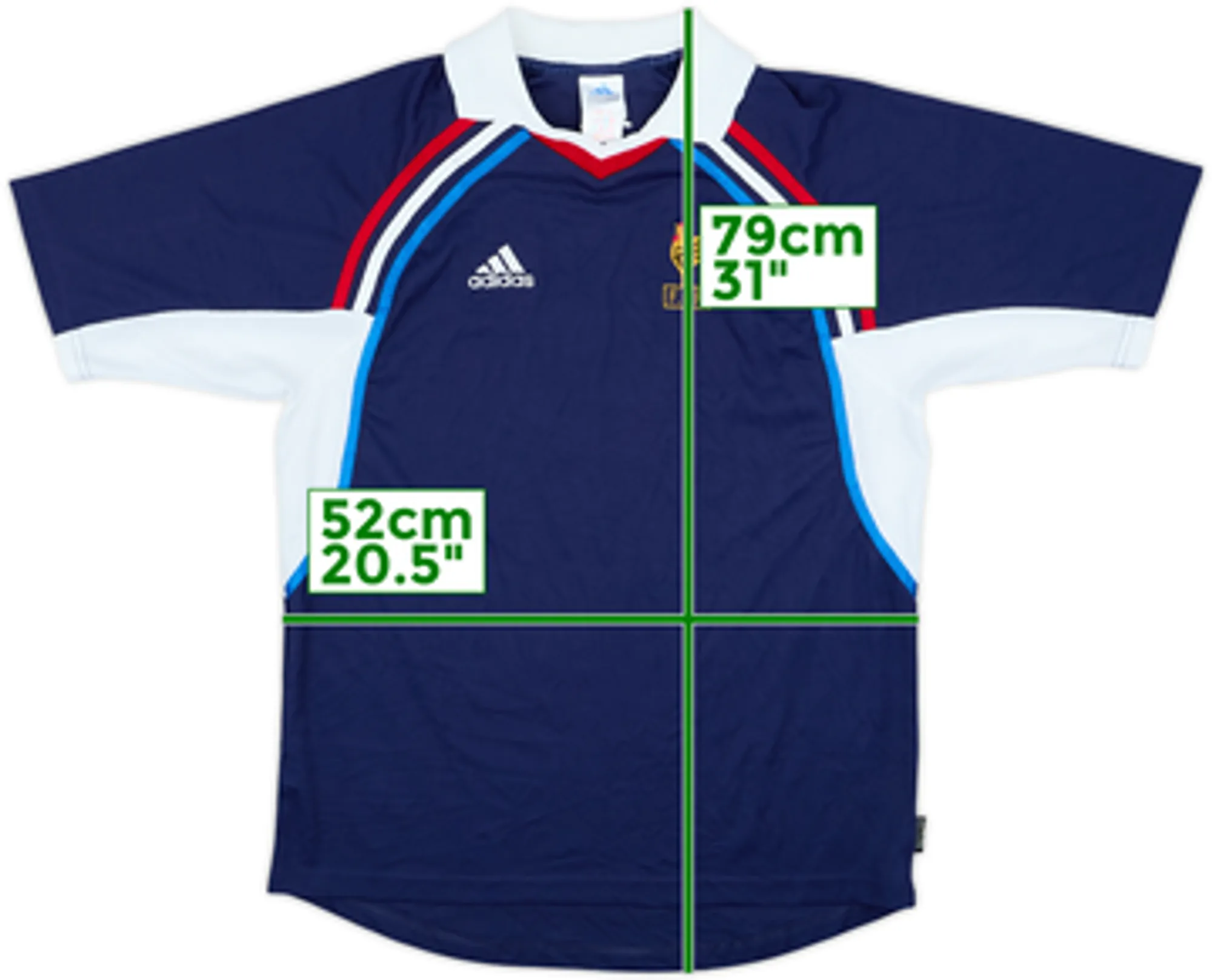 1998-00 France adidas Polo Shirt - 8/10 - (M)