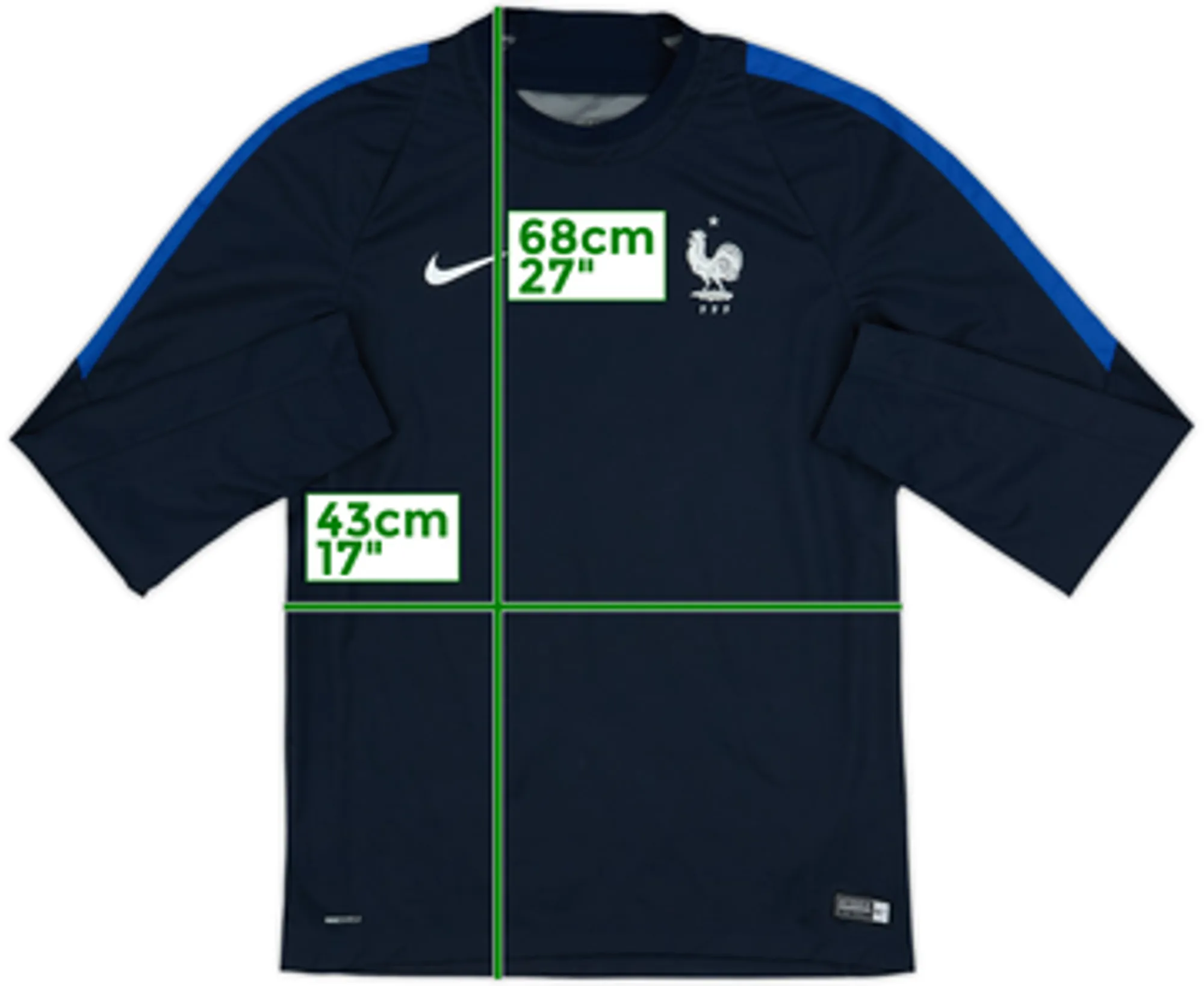 2017-18 France Nike Player Issue Drill Top - 8/10 - (S)