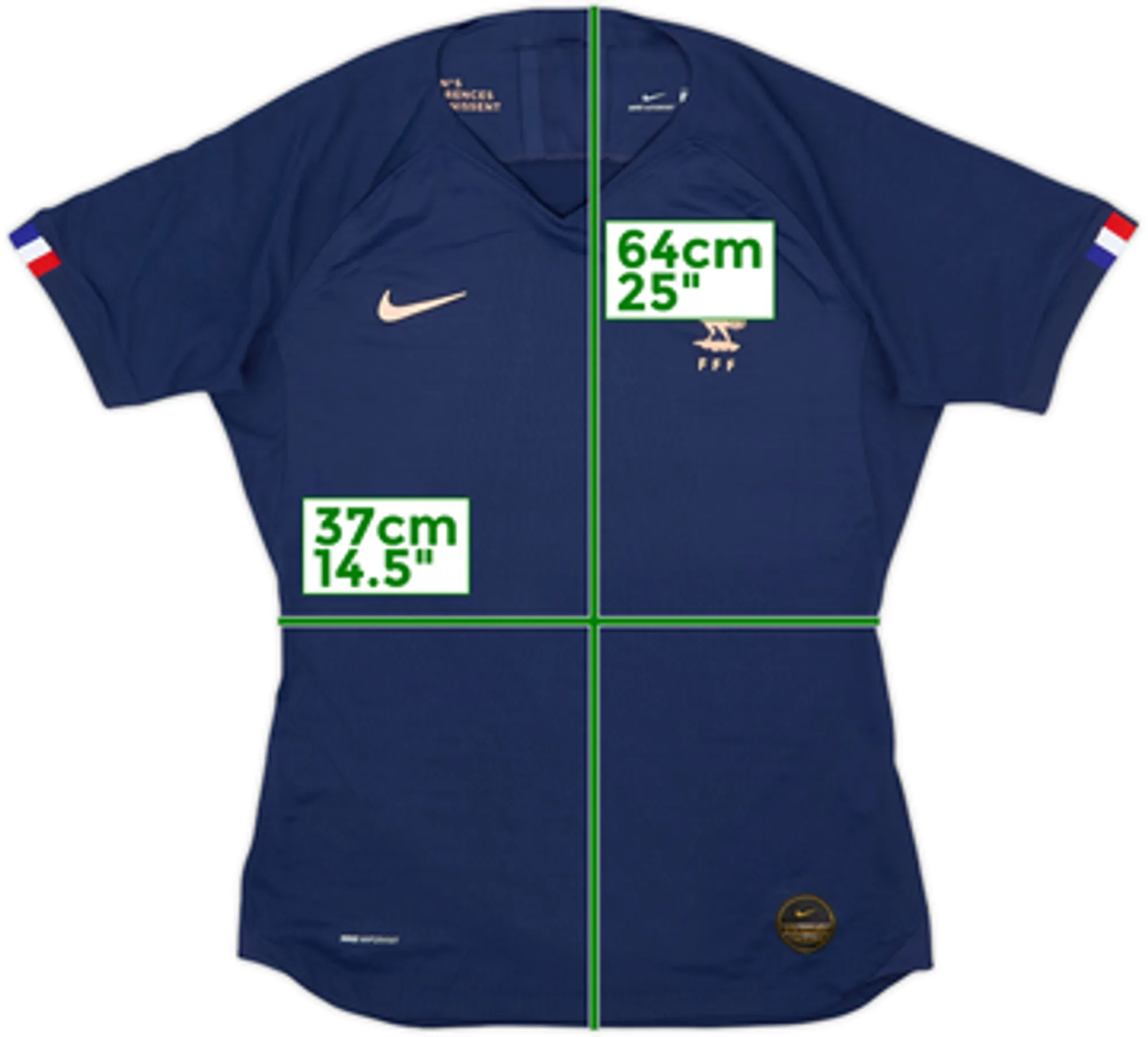 2019 France Women's Authentic Home Shirt - 9/10 - (Women's S)