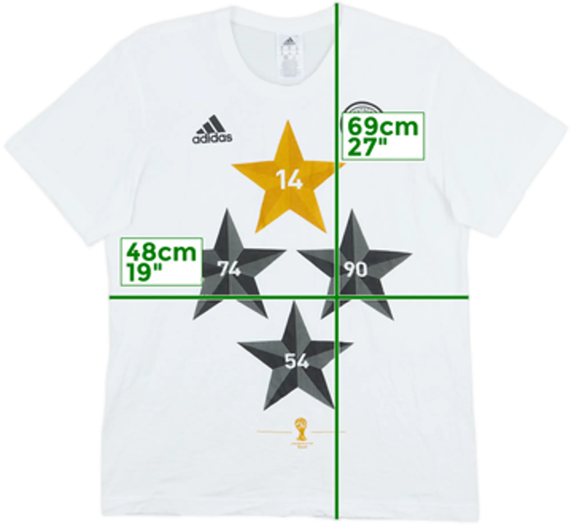 2014 Germany adidas World Cup Winners Cotton Tee - 9/10 - (M)