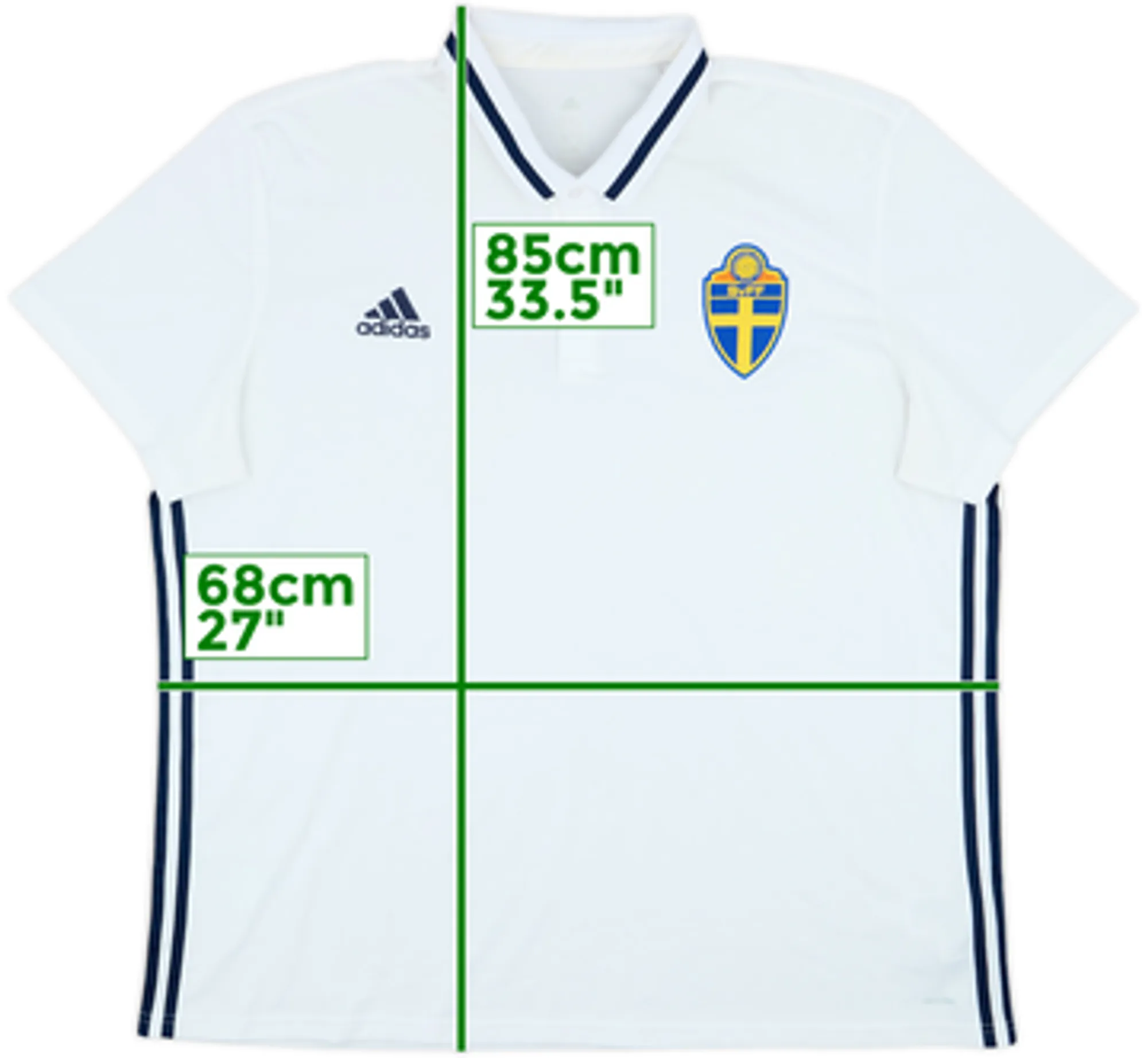 2016-17 Sweden adidas Polo Shirt - 7/10 - (3XL)