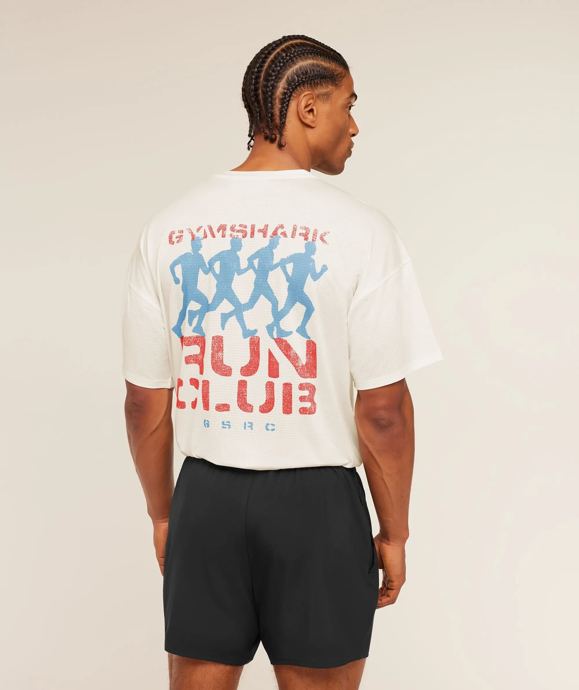 Gymshark GSRC Stencil Graphic T-Shirt - Soft White