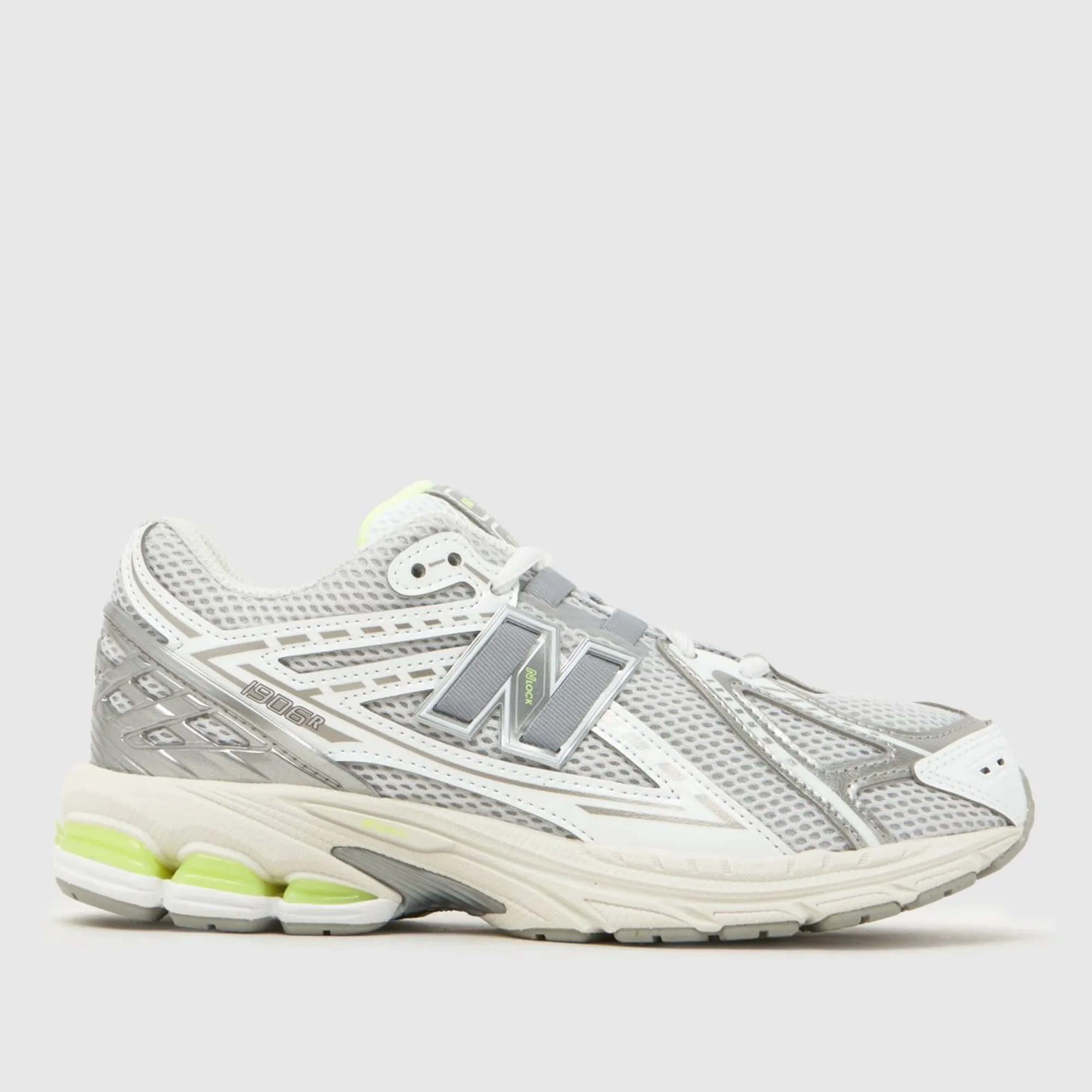 New Balance Kids 1906 Lace in Grey/Green Synthetic
