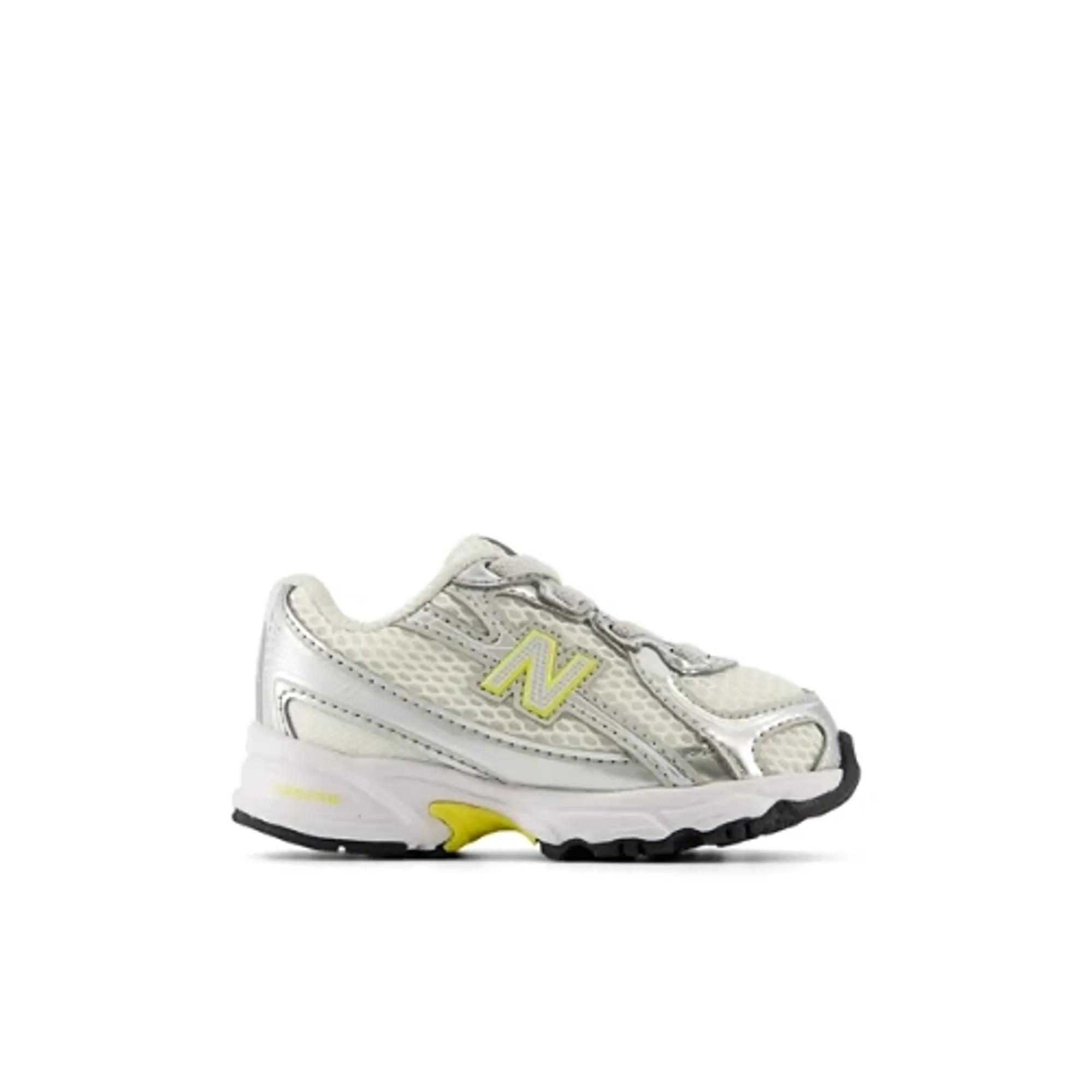 New Balance Infants 740 Bungee Lace in Grey/Yellow Synthetic