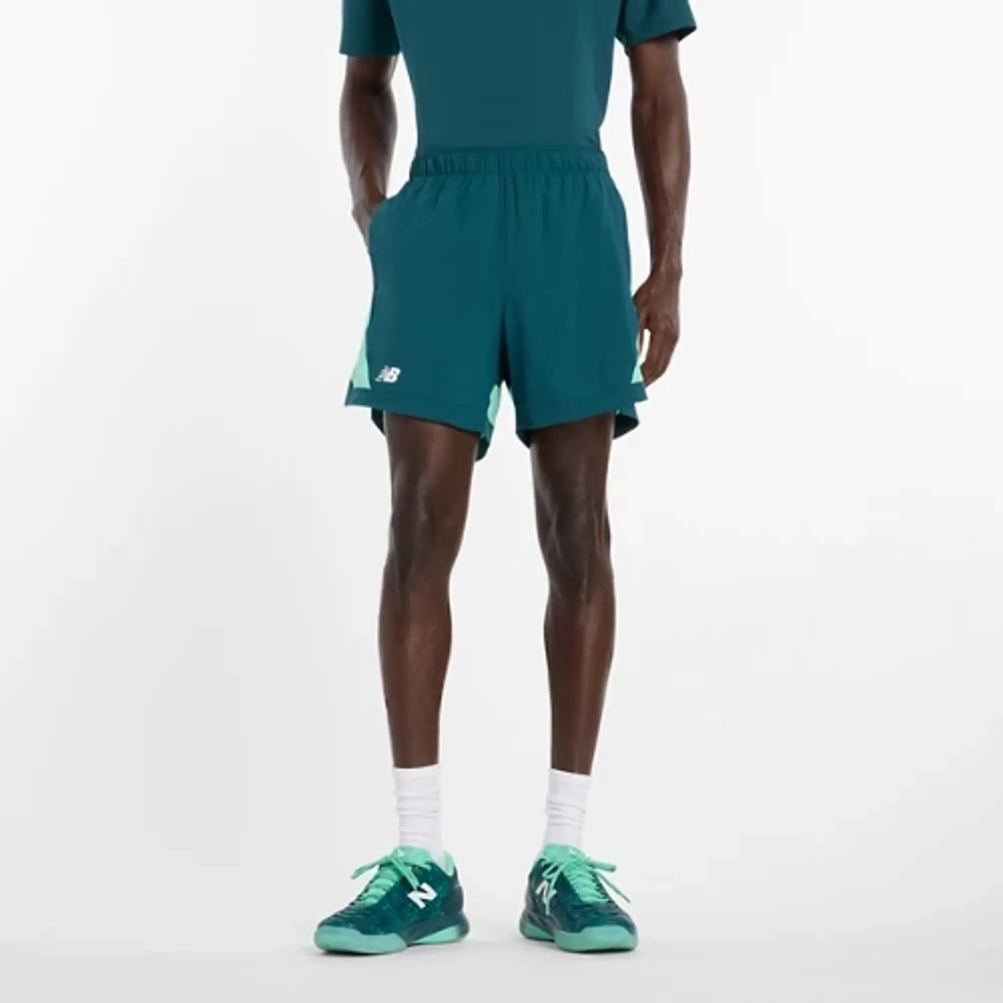 New Balance Men's Tournament Novelty Short in Green Polywoven
